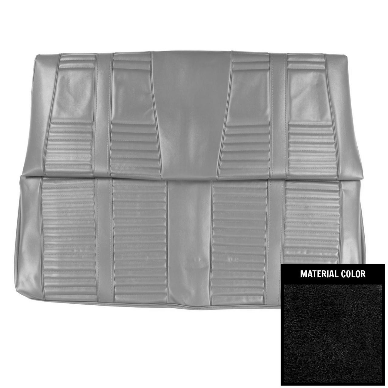 PUI Interiors 1966 Oldsmobile Cutlass Holiday Convertible Black Rear Bench Seat Cover - 66CS10V