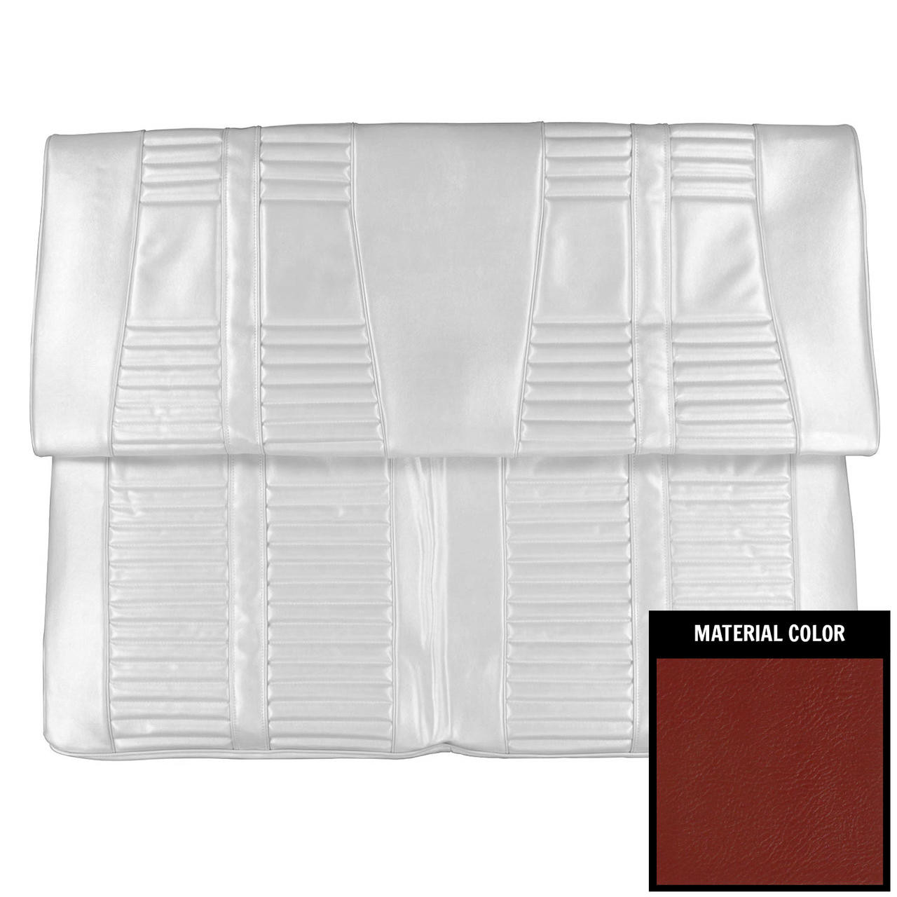 PUI Interiors 1966 Oldsmobile Cutlass Holiday Hardtop Red Rear Bench Seat Cover - 66CS30C