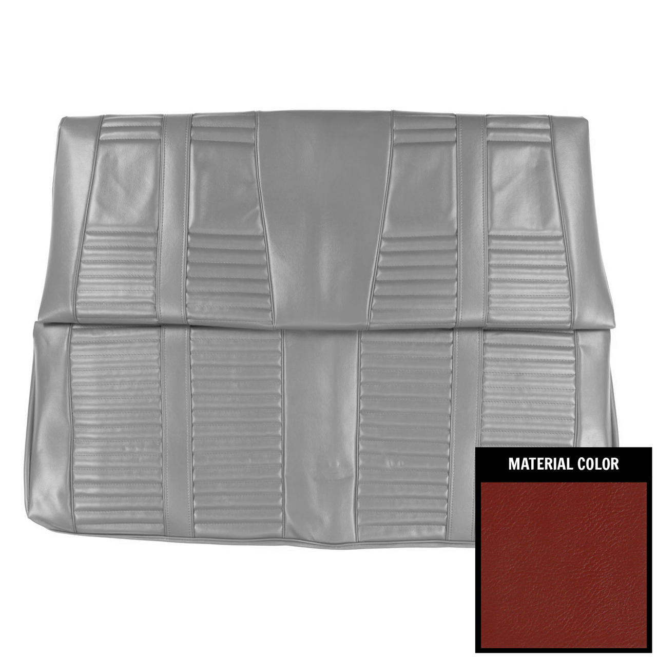 PUI Interiors 1966 Oldsmobile Cutlass Holiday Convertible Red Rear Bench Seat Cover - 66CS30V