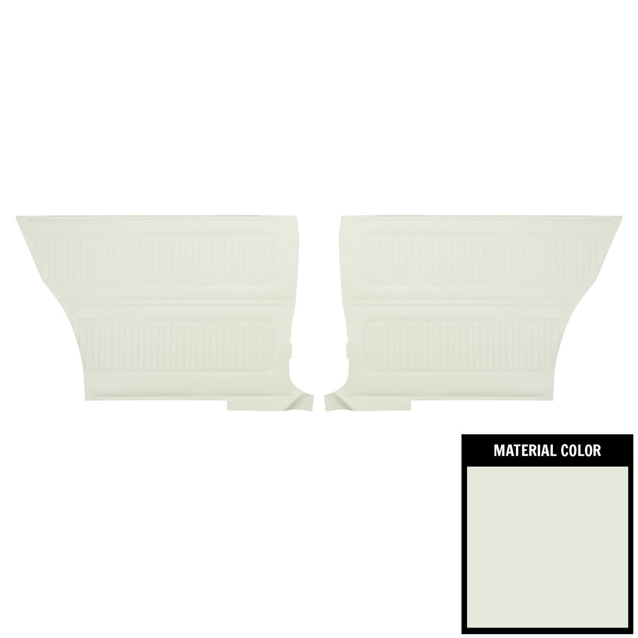 PUI Interiors 1966 Pontiac Tempest Custom Hardtop White Rear Door Panels - 66GDT37C