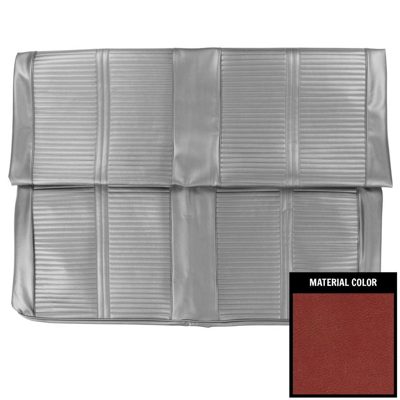PUI Interiors 1966 Pontiac GTO Convertible Metallic Red Rear Seat Cover - 66GS08V