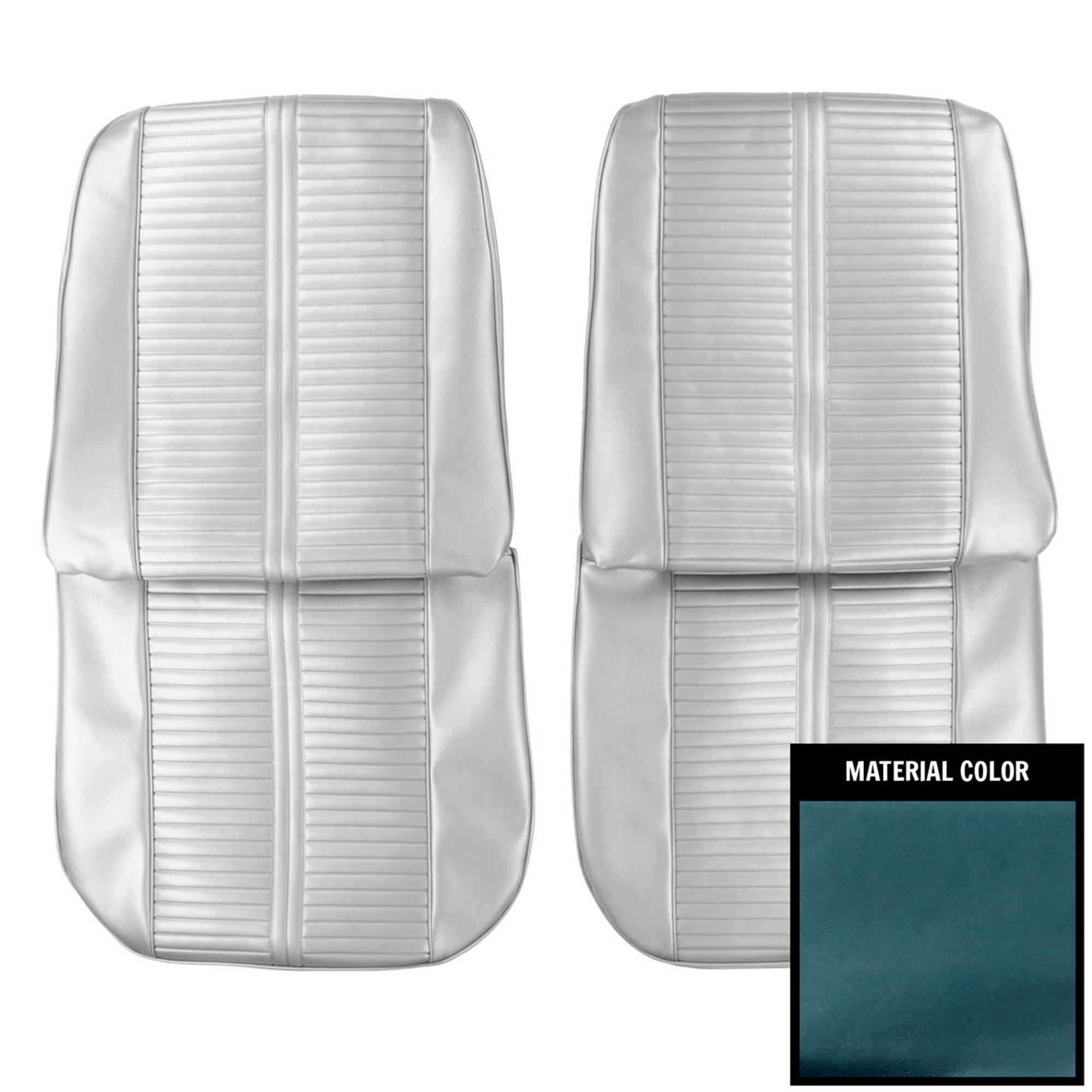 PUI Interiors 1966 Pontiac GTO Blue Front Bucket Seat Covers - 66GS15U