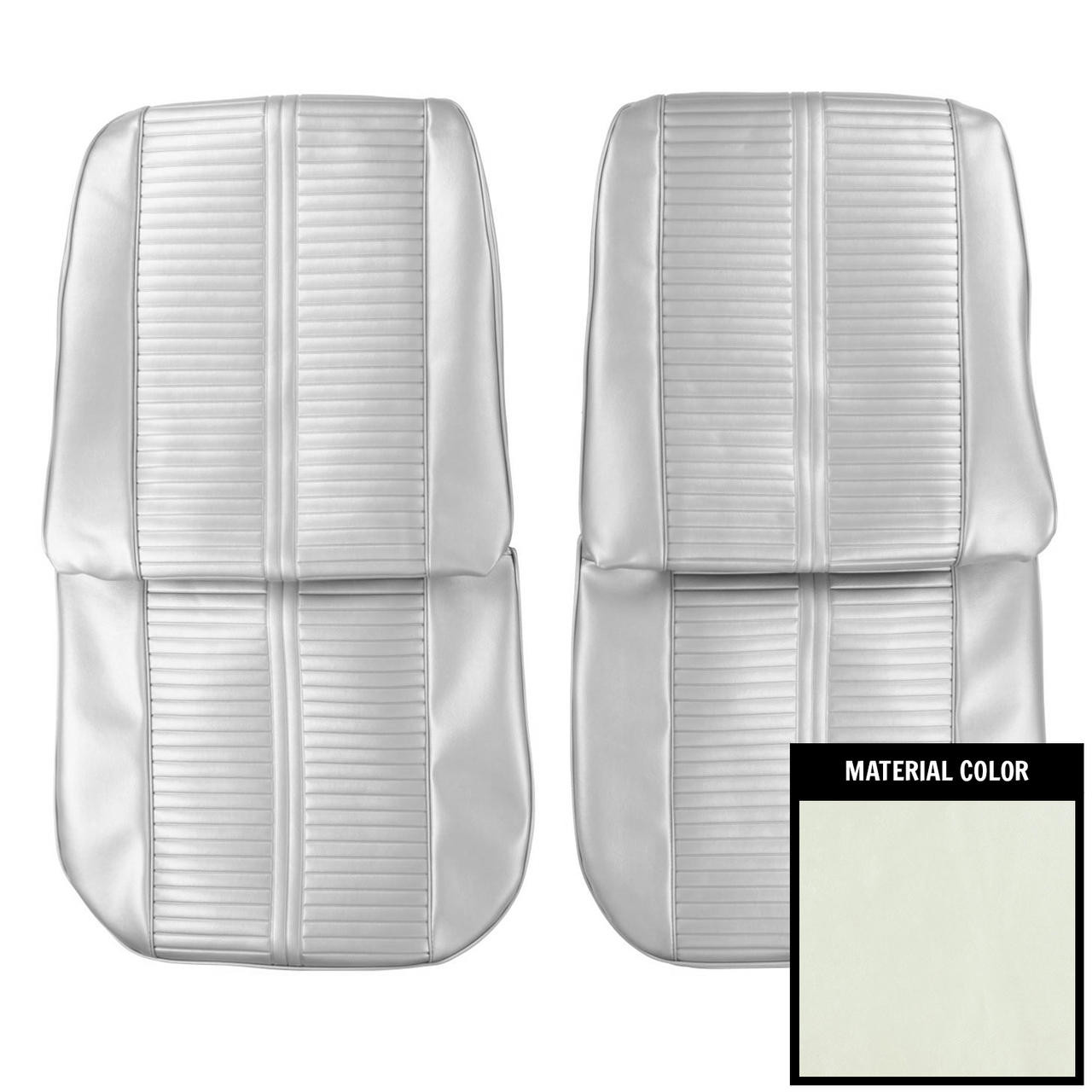 PUI Interiors 1966 Pontiac GTO Pearl Front Bucket Seat Covers - 66GS28U