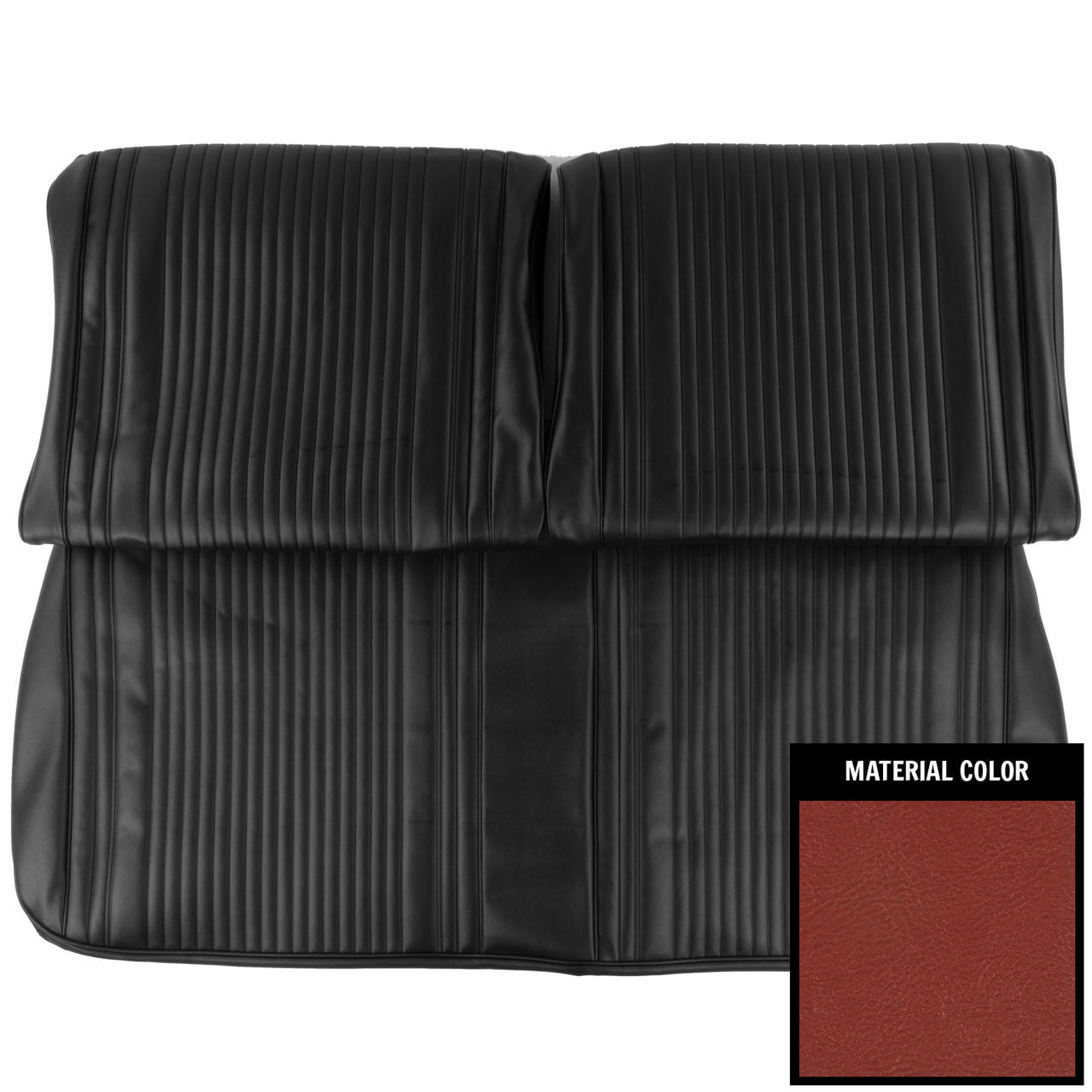 PUI Interiors 1966 Pontiac Tempest Custom Metallic Red Front Bench Seat Cover - 66GST08B