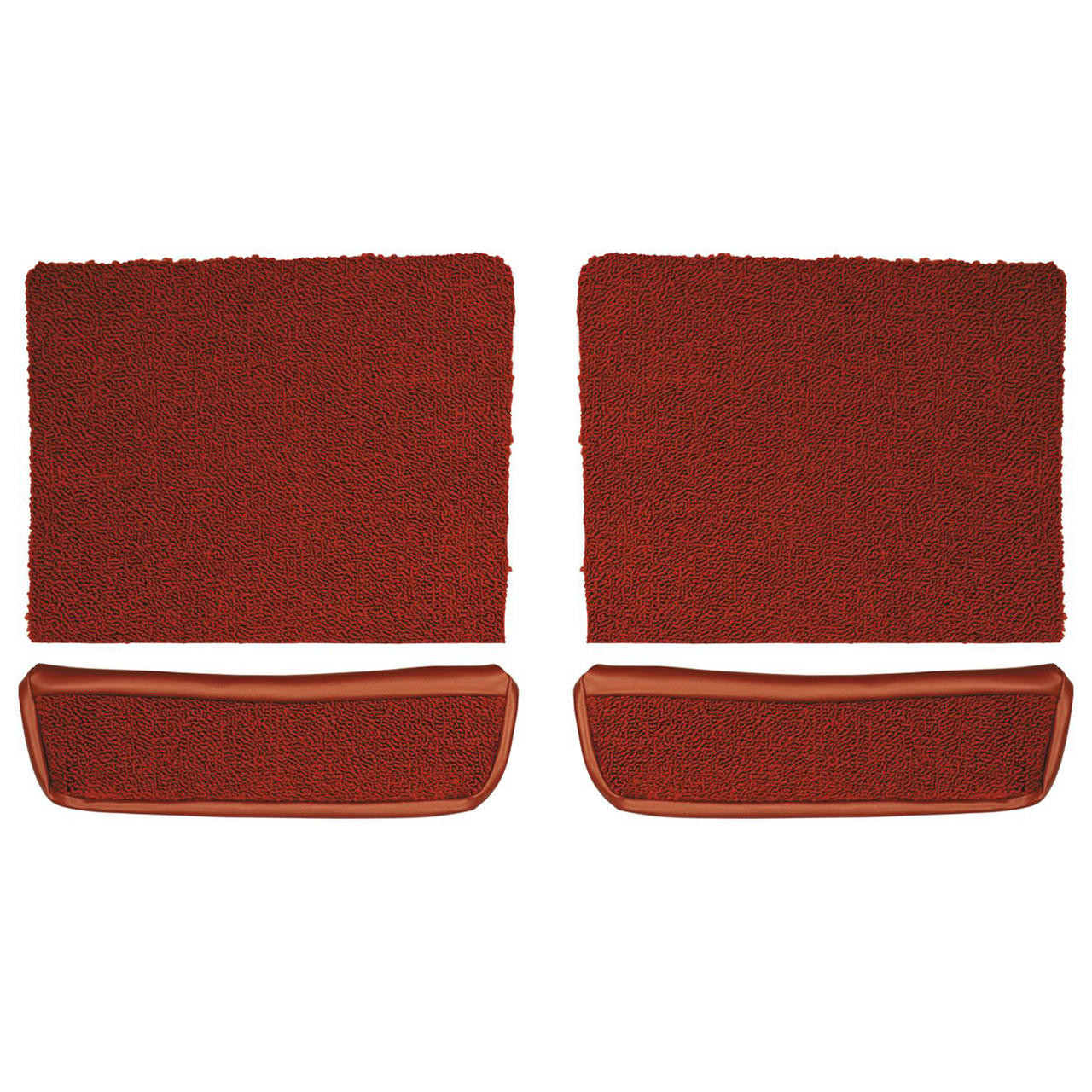 PUI Interiors 1966 Dodge Charger Front Metallic Red Bucket Seat Backs - 66KSAB710