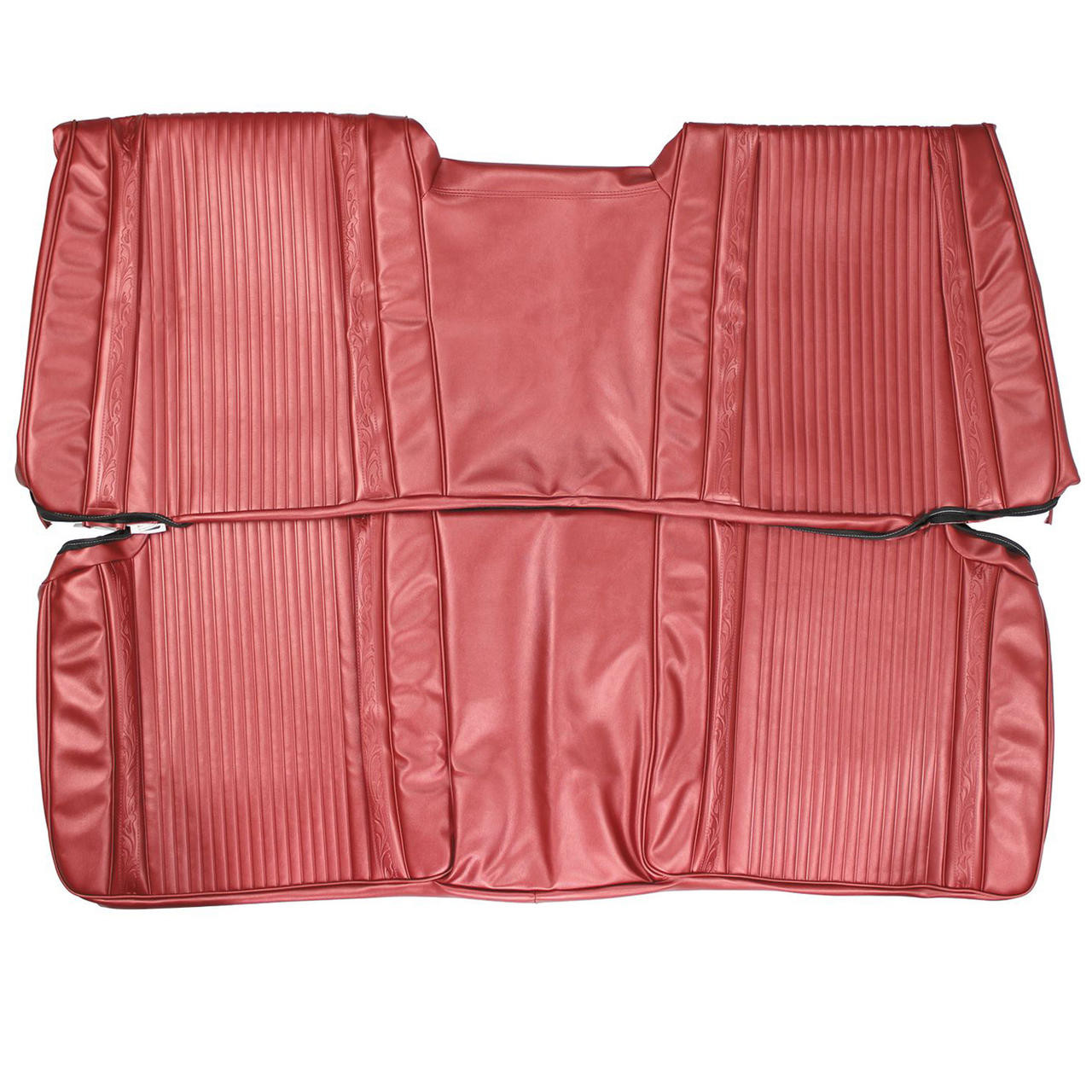 PUI Interiors 1966 Plymouth Satellite Hardtop Metallic Red Rear Bench Seat Cover - 66KSR710C