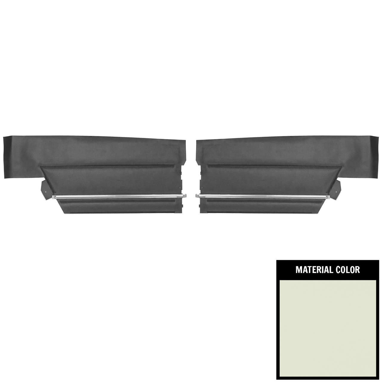 PUI Interiors 1966 Pontiac 22 Hardtop Parchment Rear Door Panels - 66PD227C