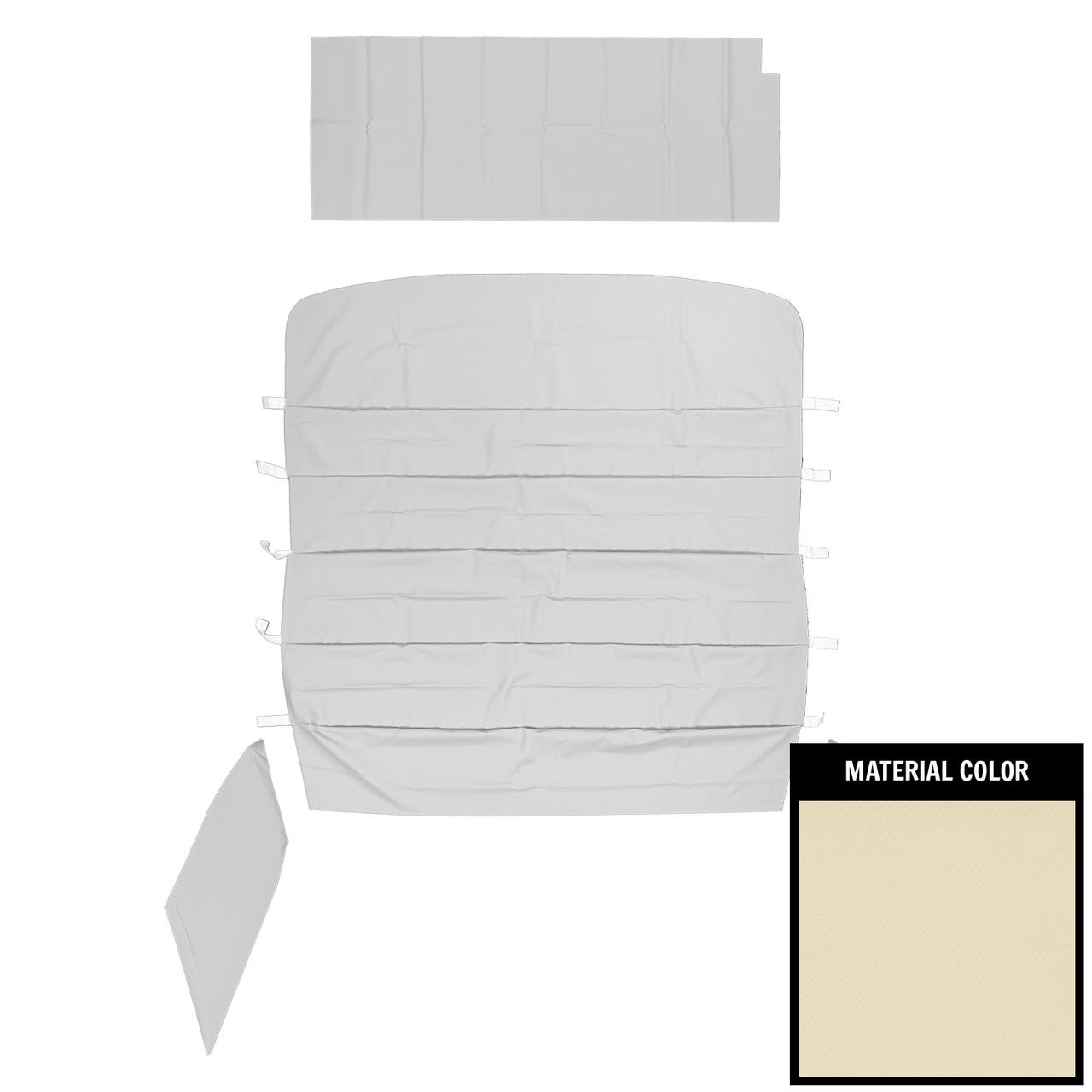 PUI Interiors 1966-1967 Oldsmobile Cutlass 2 Door Sedan Deluxe White Basketweave Headliner - 66SH101AS