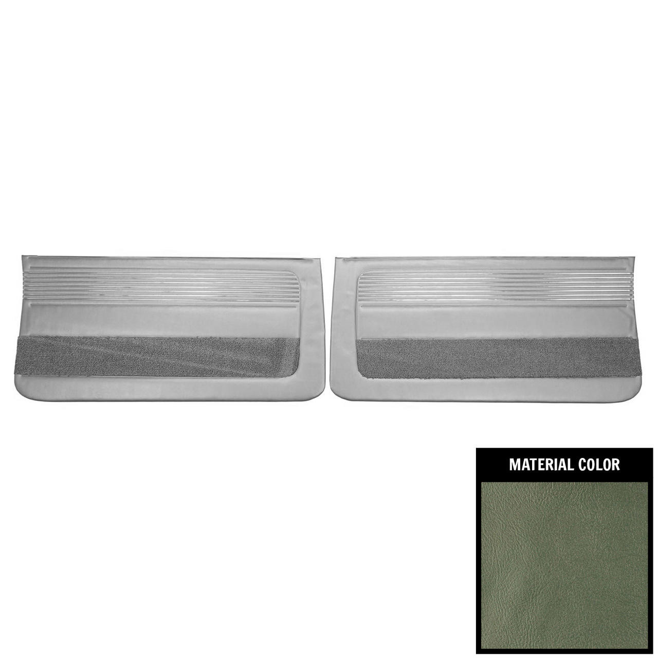 PUI Interiors 1966 Buick Skylark 2 Tone Aqua Front Door Panels - 66UD02