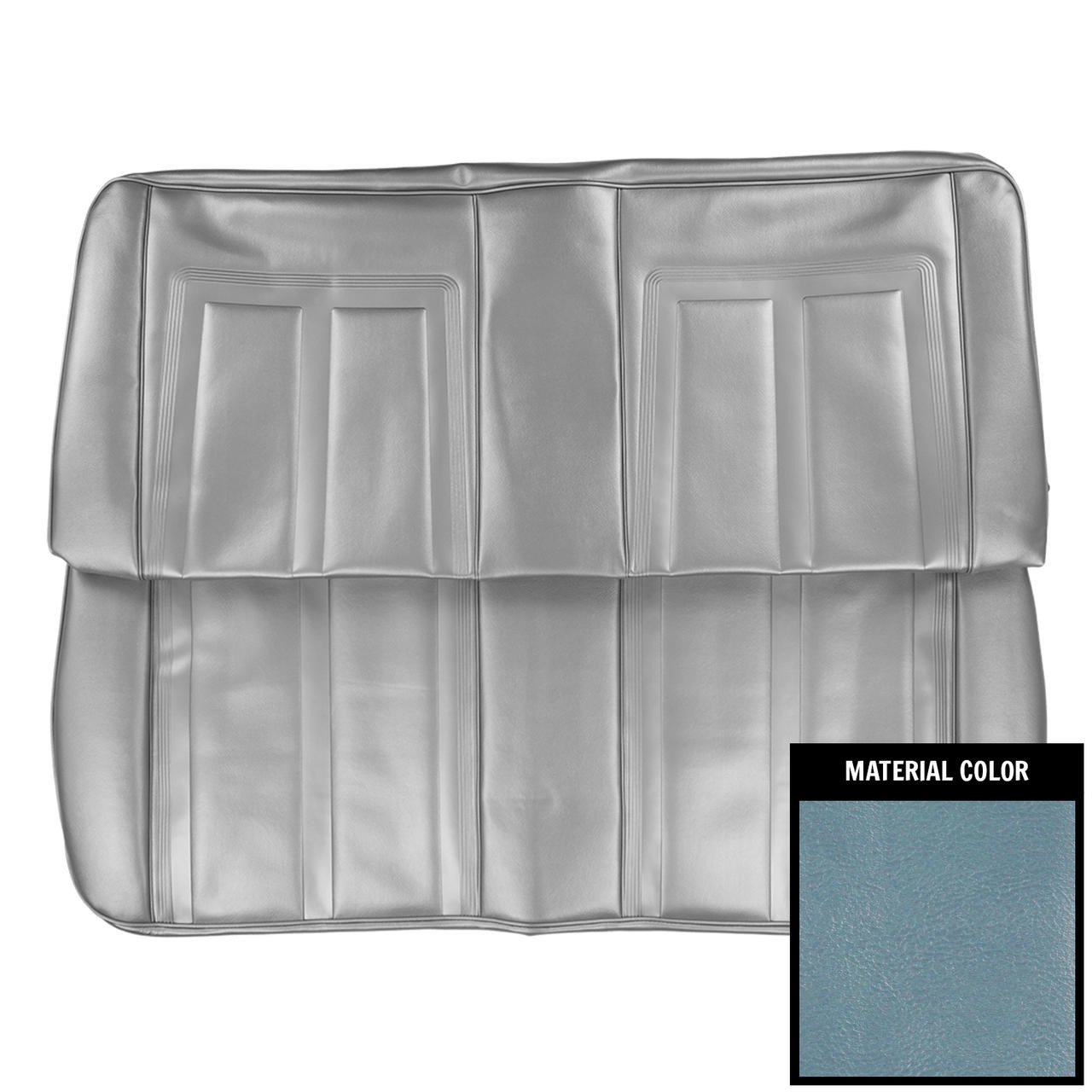 PUI Interiors 1966 Chevrolet Nova SS 2 Door Light Blue Front Split Bench Seat Cover - 66XS12B