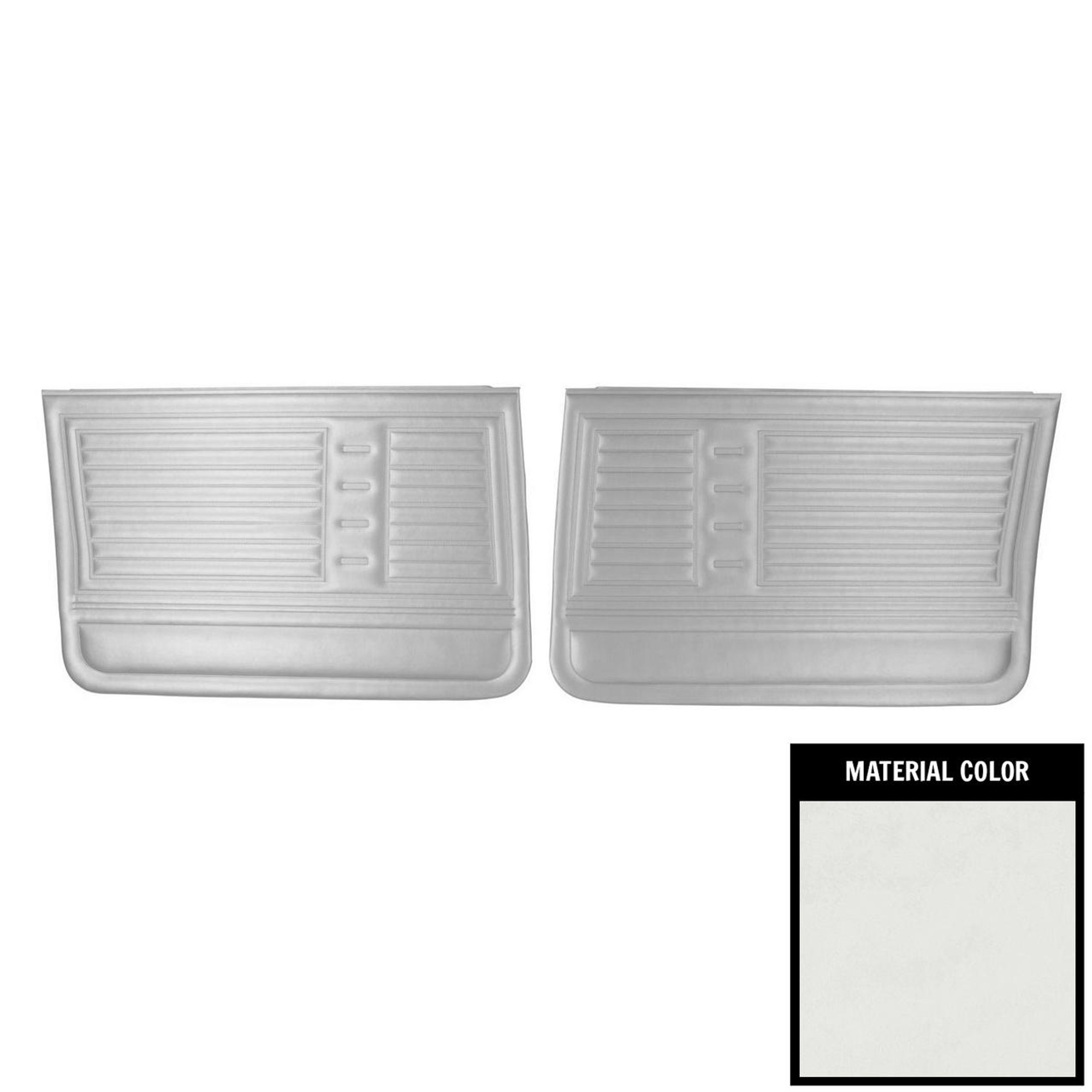 PUI Interiors 1967 Chevrolet Chevelle 4 Door Sedan/Wagon White Front Door Panels - 67AD4D37