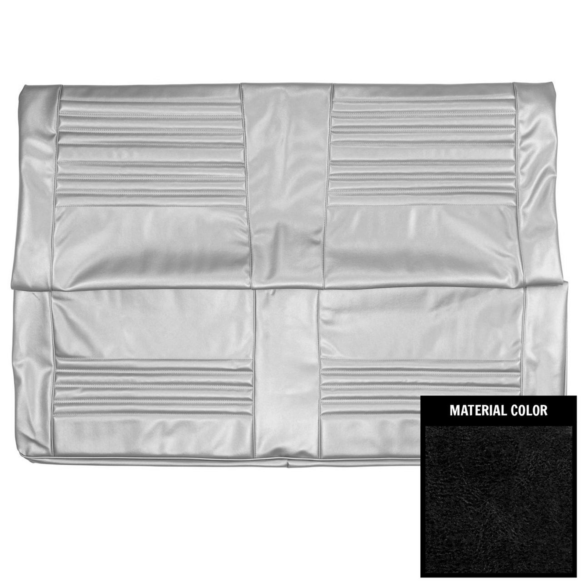PUI Interiors 1967 Chevrolet Chevelle Hardtop Black Rear Bench Seat Cover - 67AS10C