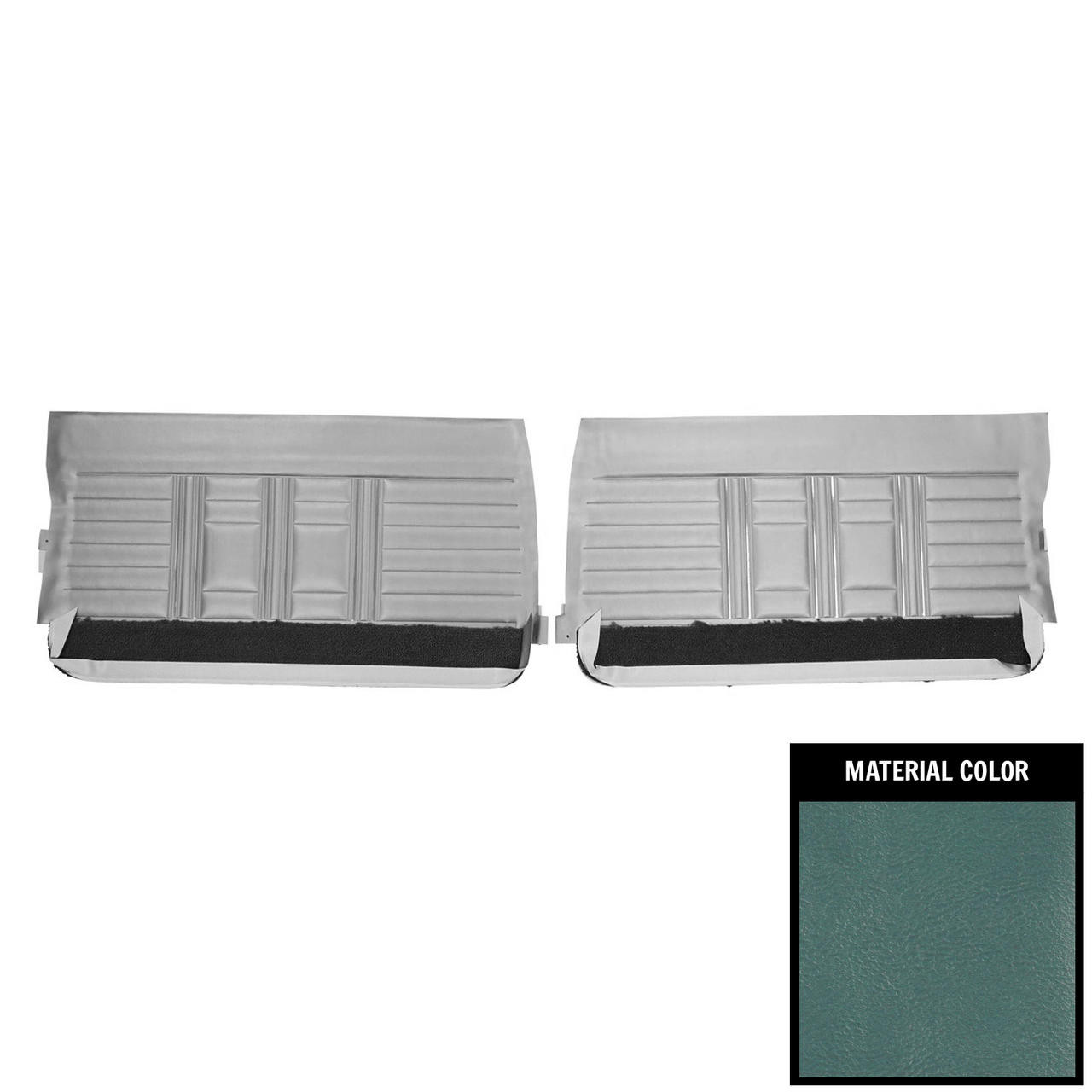 PUI Interiors 1967 Oldsmobile Cutlass Holiday Light Blue Front Door Panels - 67CD12