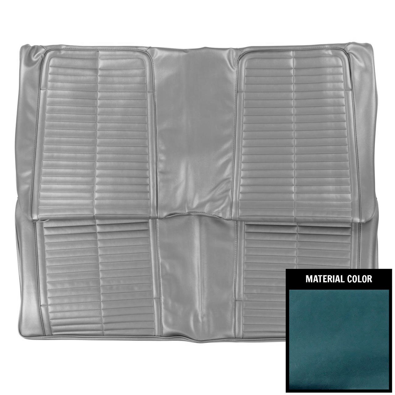 PUI Interiors 1967 Pontiac Firebird Blue Stationary Rear Bench Seat Cover - 67ES15C