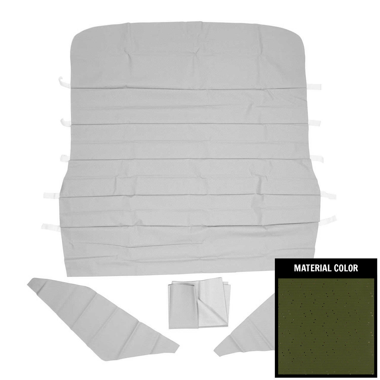 PUI Interiors 1967-1969 Pontiac Firebird Standard Dark Green Perforated Headliner - 67FH109BN