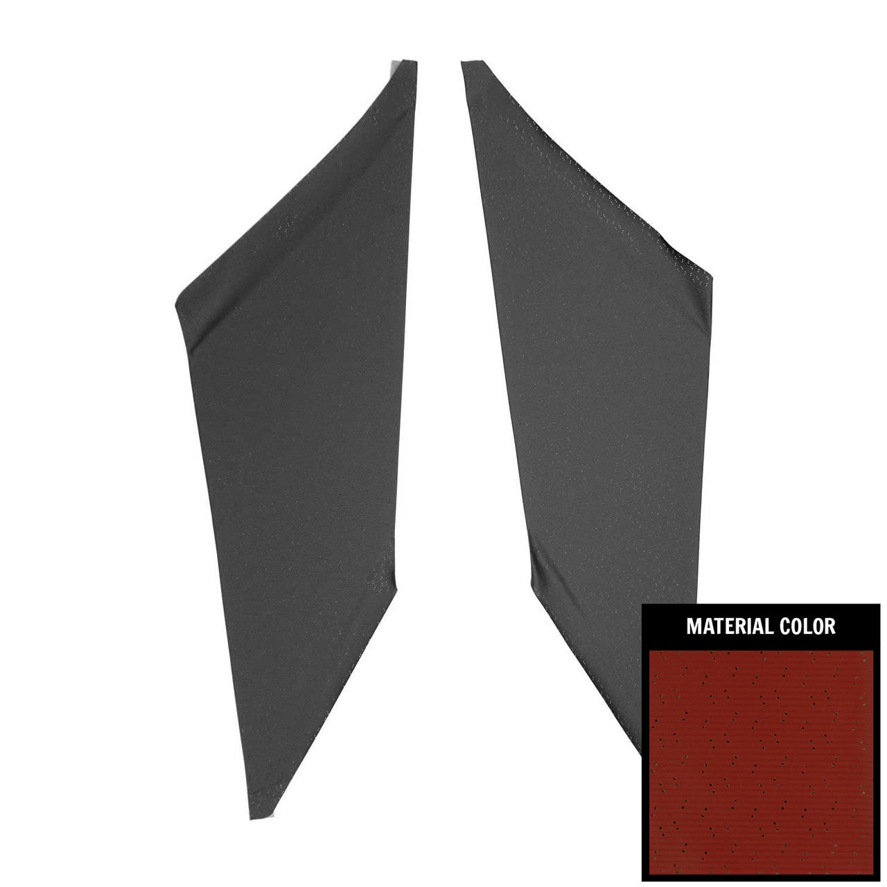 PUI Interiors 1967-1969 Pontiac Firebird Dark Red Perforated Earmuff Boards - 67FHB103B