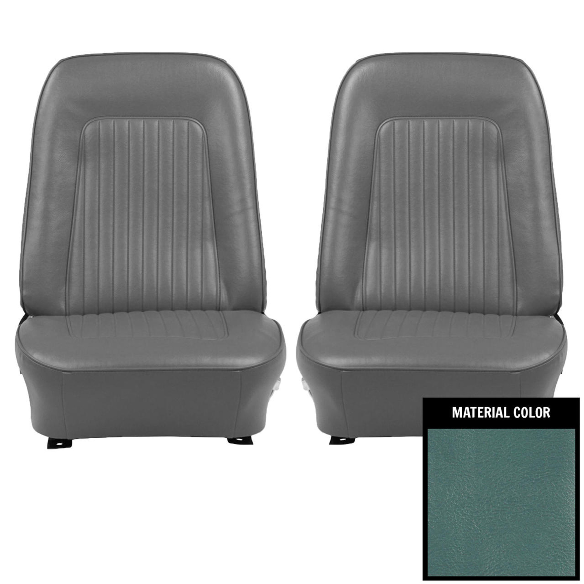 PUI Interiors 1967 Chevrolet Camaro Standard Light Blue Front Bucket Seat Covers - 67FS12U