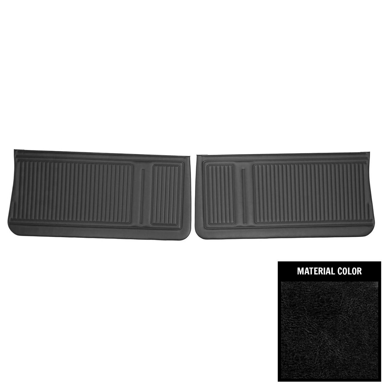PUI Interiors 1967 Pontiac Tempest Custom Black Front Door Panels - 67GDT10