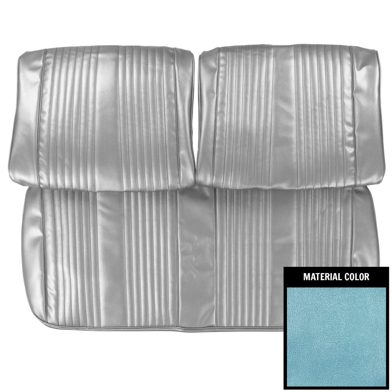 PUI Interiors 1967 Pontiac Tempest Custom Light Blue Front Bench Seat Cover - 67GST12B