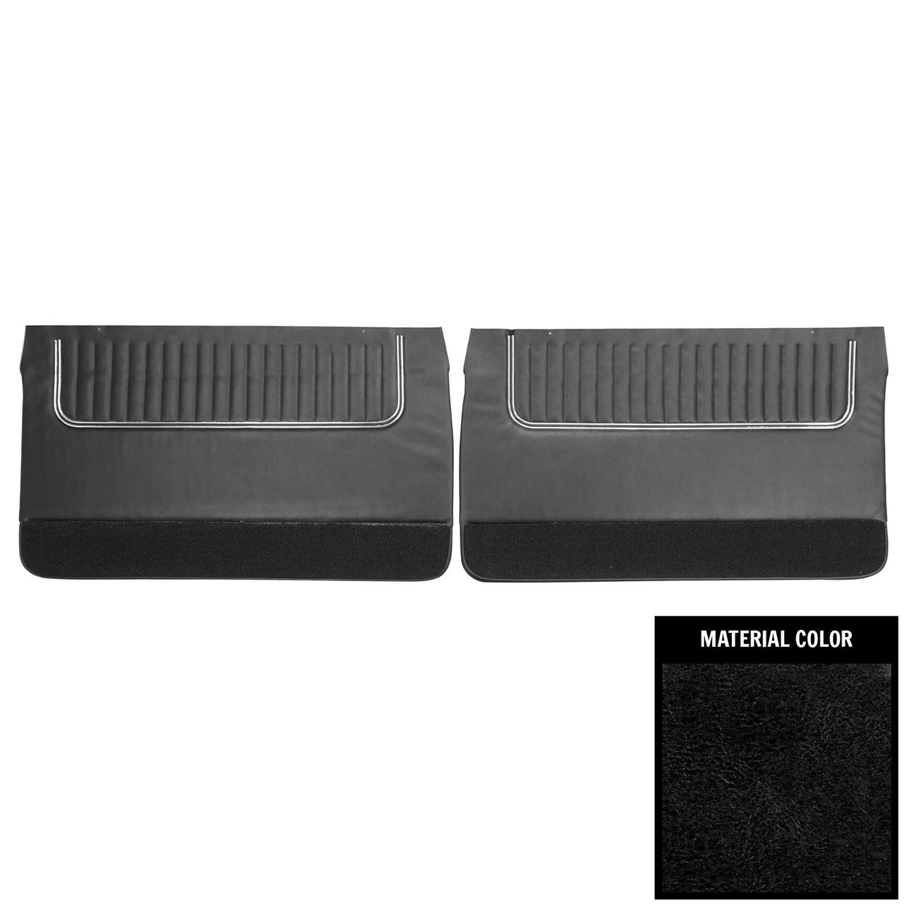 PUI Interiors 1967 Pontiac Grand Prix Black Front Door Panels - 67PD10
