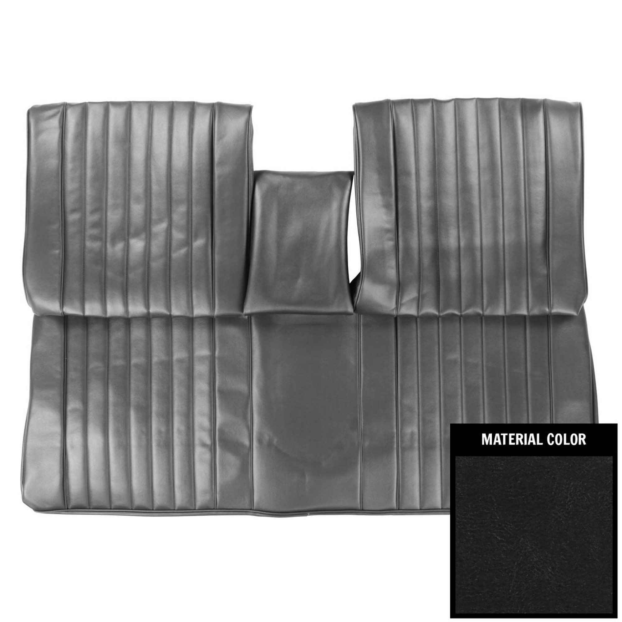 PUI Interiors 1967 Pontiac 22 Hardtop Black Rear Bench Seat Cover - 67PS210C