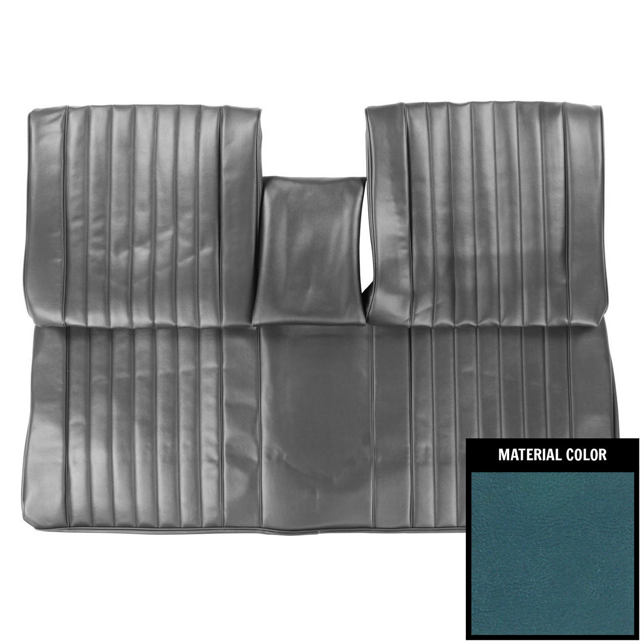 PUI Interiors 1967 Pontiac 22 Hardtop Blue Rear Bench Seat Cover - 67PS215C