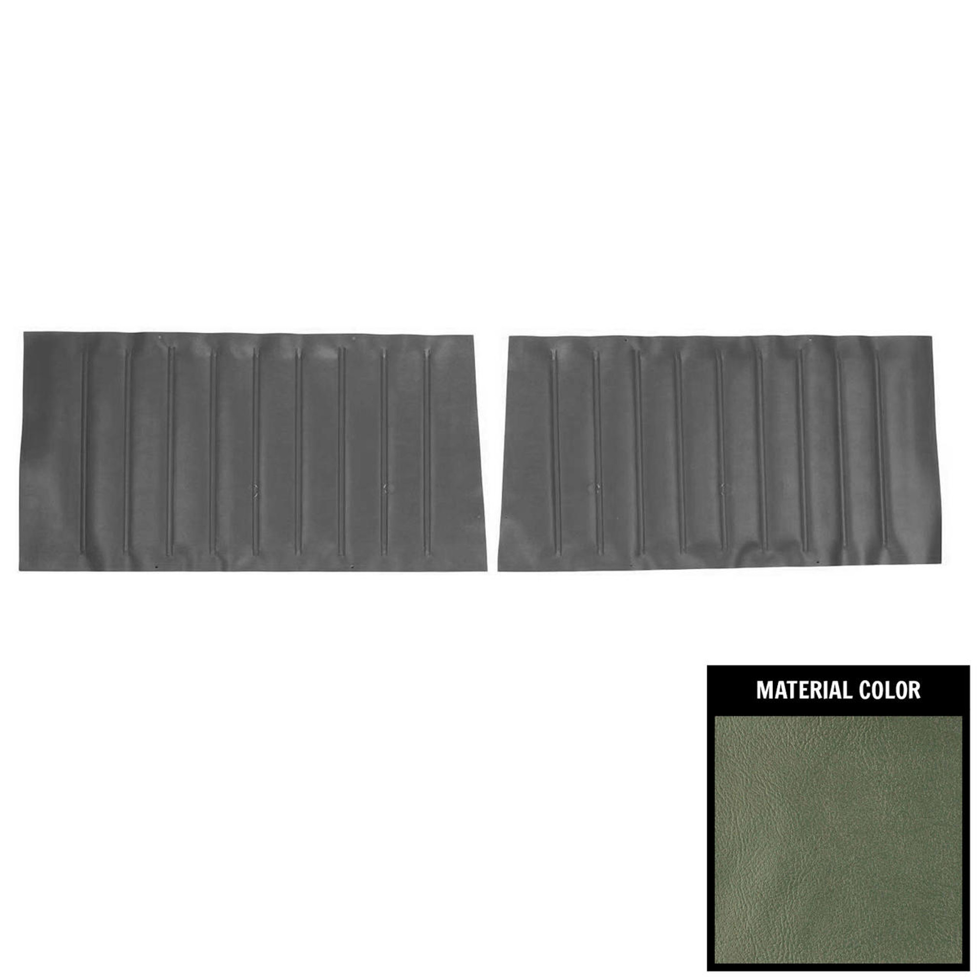 PUI Interiors 1967-1968 Chevrolet Truck Unassembled Aqua Front Door Panels - 67TD02