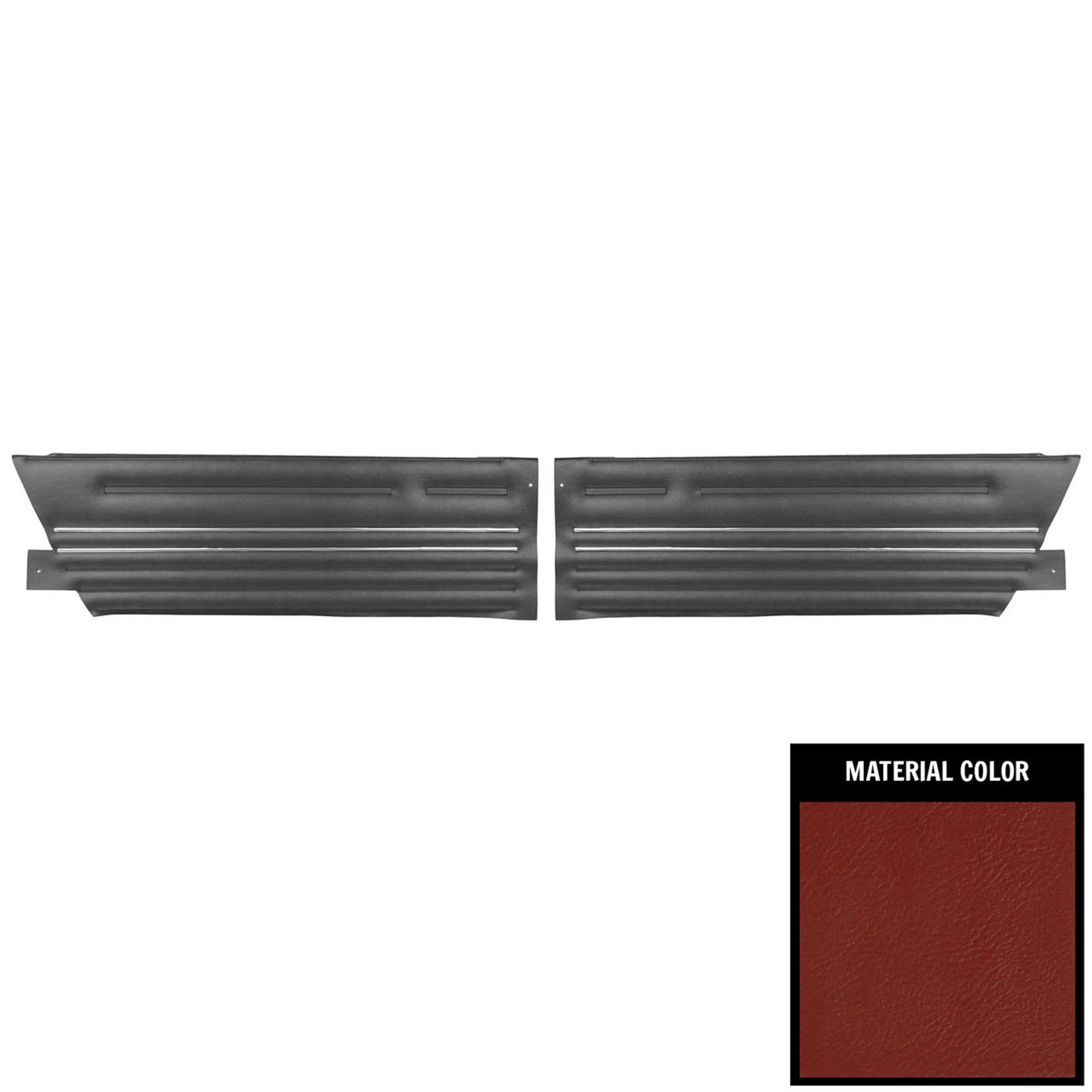 PUI Interiors 1967 Buick Skylark/GS400 Hardtop Red Rear Door Panels - 67UD30C