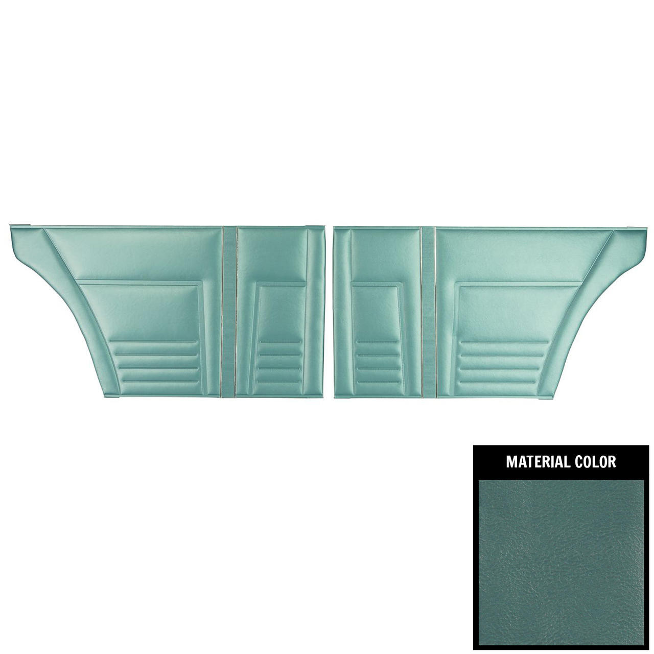 PUI Interiors 1967 Chevrolet 4-Door Sedan/Wagon Light Blue Rear Door Panels - 67XD4D12R