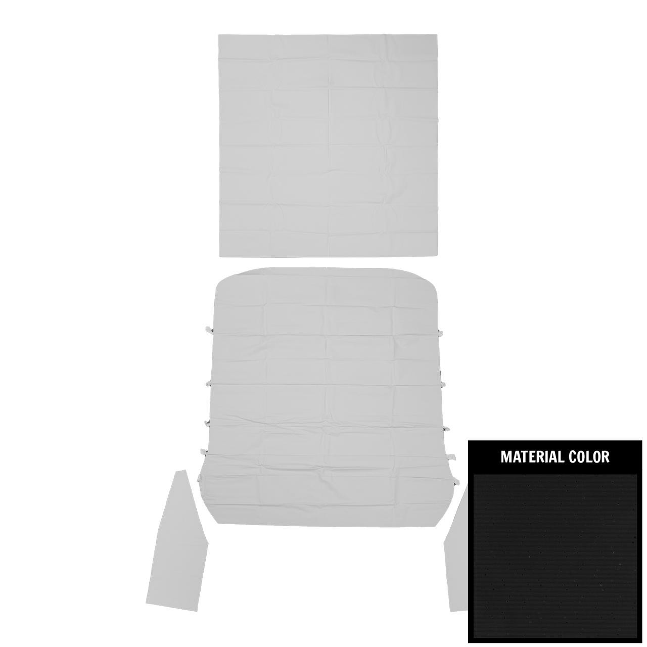 PUI Interiors 1968 Pontiac GTO/Lemans Standard Black 6-Bow Perforated Headliner - 68AH100B6