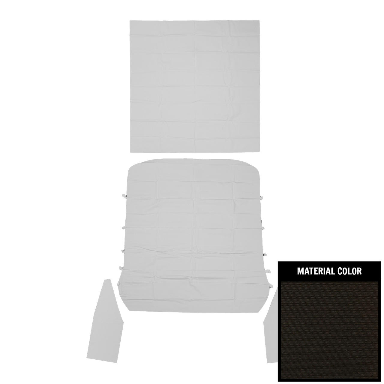 PUI Interiors 1968 GM A-Body 6-Bow Black Headliner - 68AH100R6N