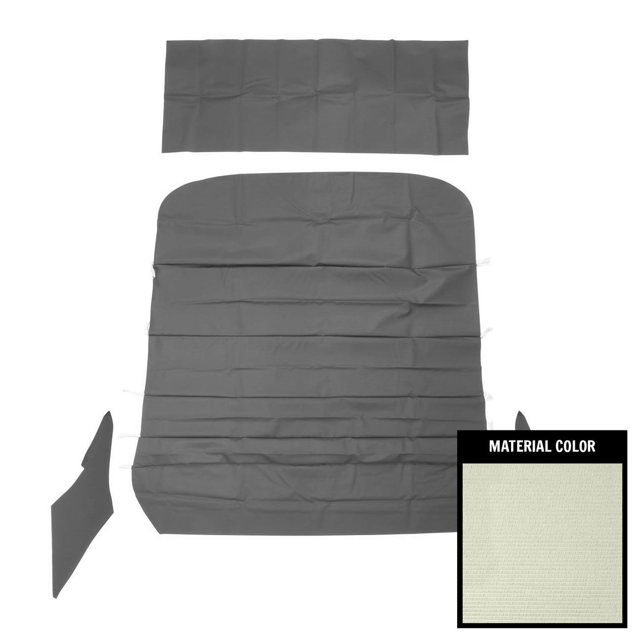 PUI Interiors 1968 Chevrolet Chevelle White 5-Bow Ribbed Headliner - 68AH101R