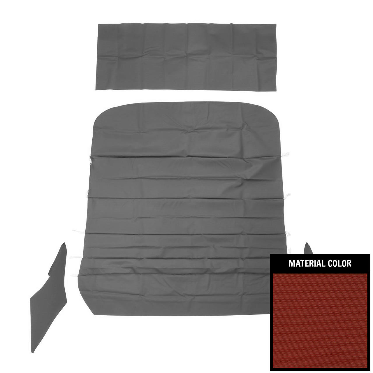 PUI Interiors 1968 Chevrolet Chevelle Dark Red 6-Bow Ribbed Headliner - 68AH103R