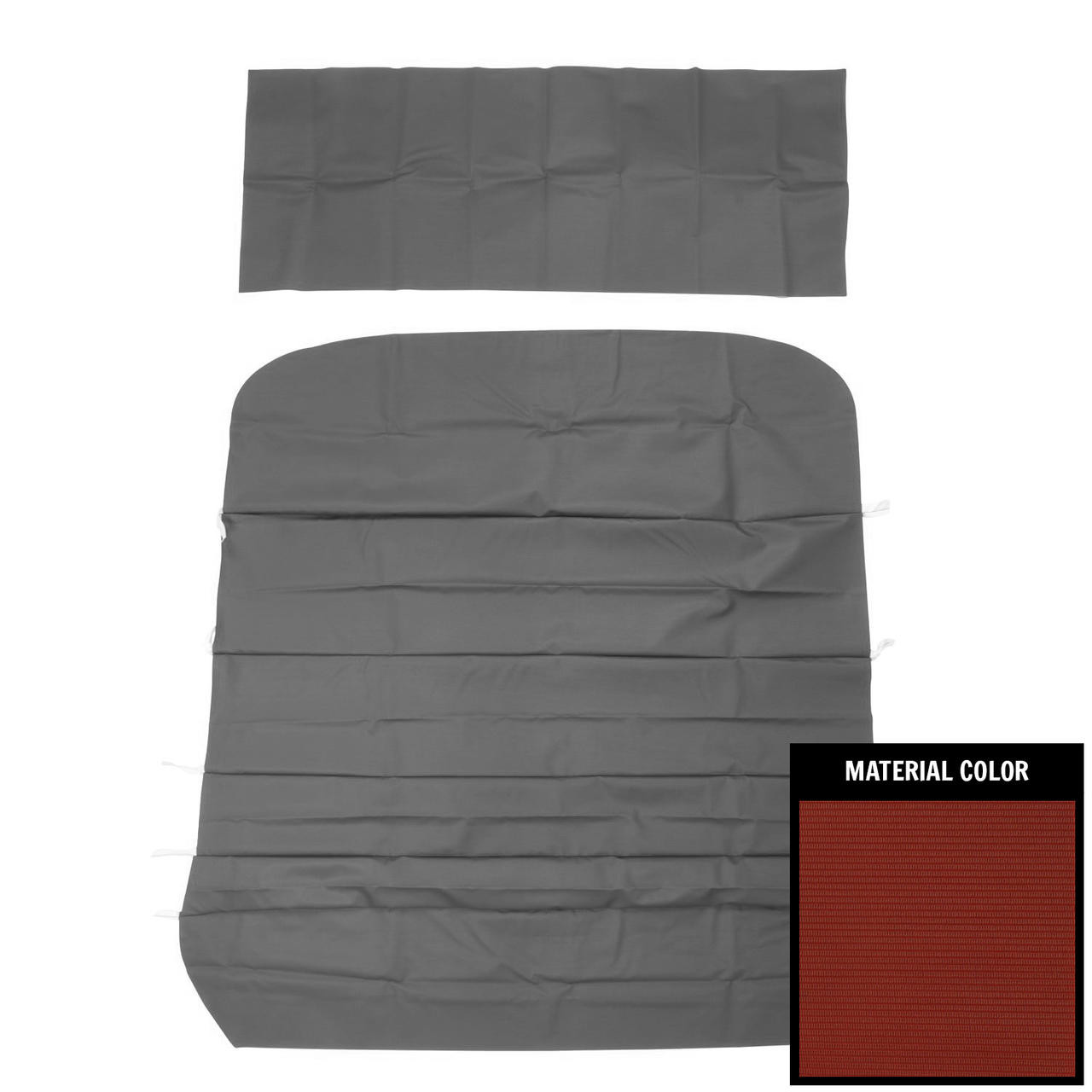 PUI Interiors 1968 GM A-Body 5-Bow Dark Red Ribbed Headliner - 68AH103RN