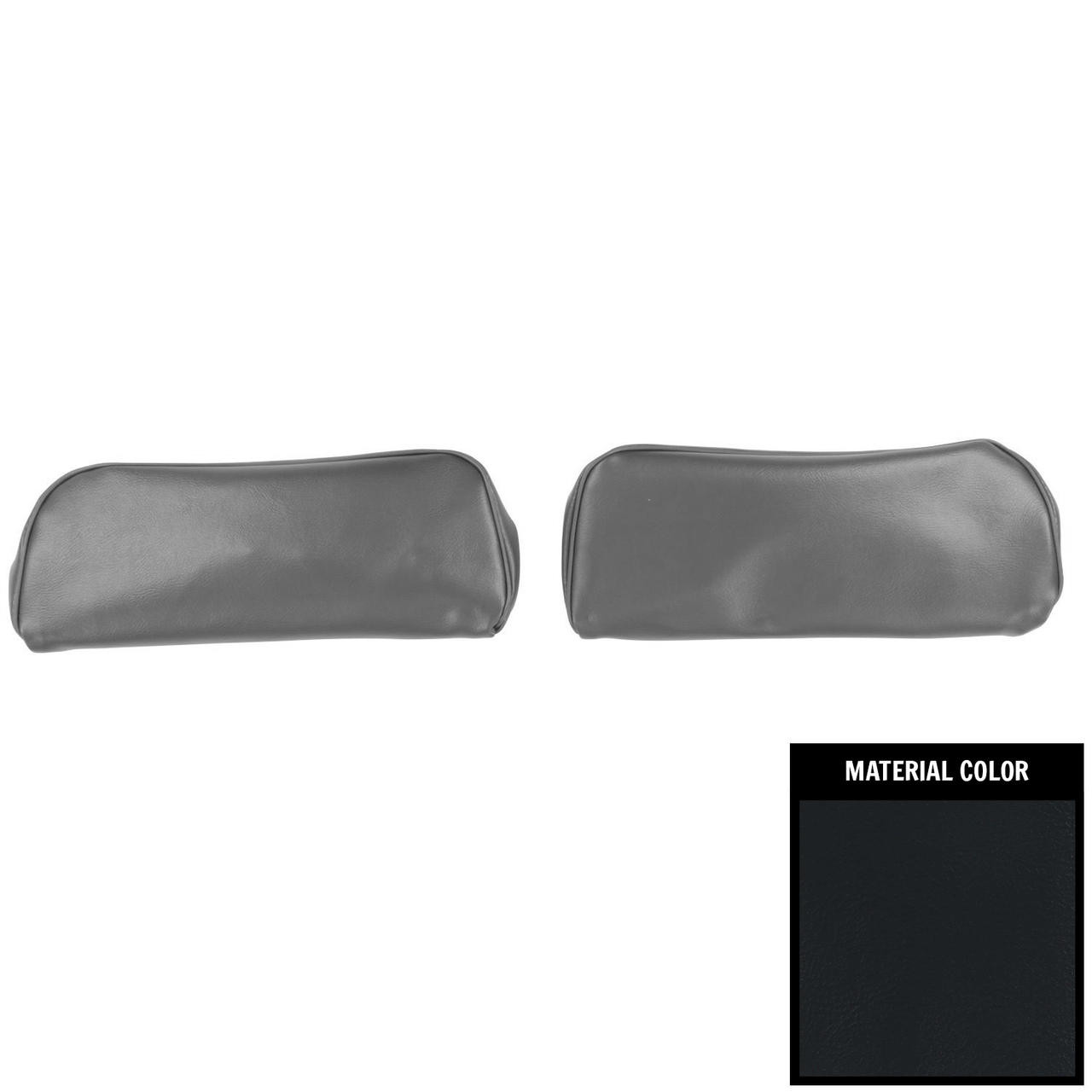 PUI Interiors 1968-1972 Chevelle/GTO/Cutlass/Skylark/Nova Blue Bucket Seat Head Rest Covers - 68AH18U