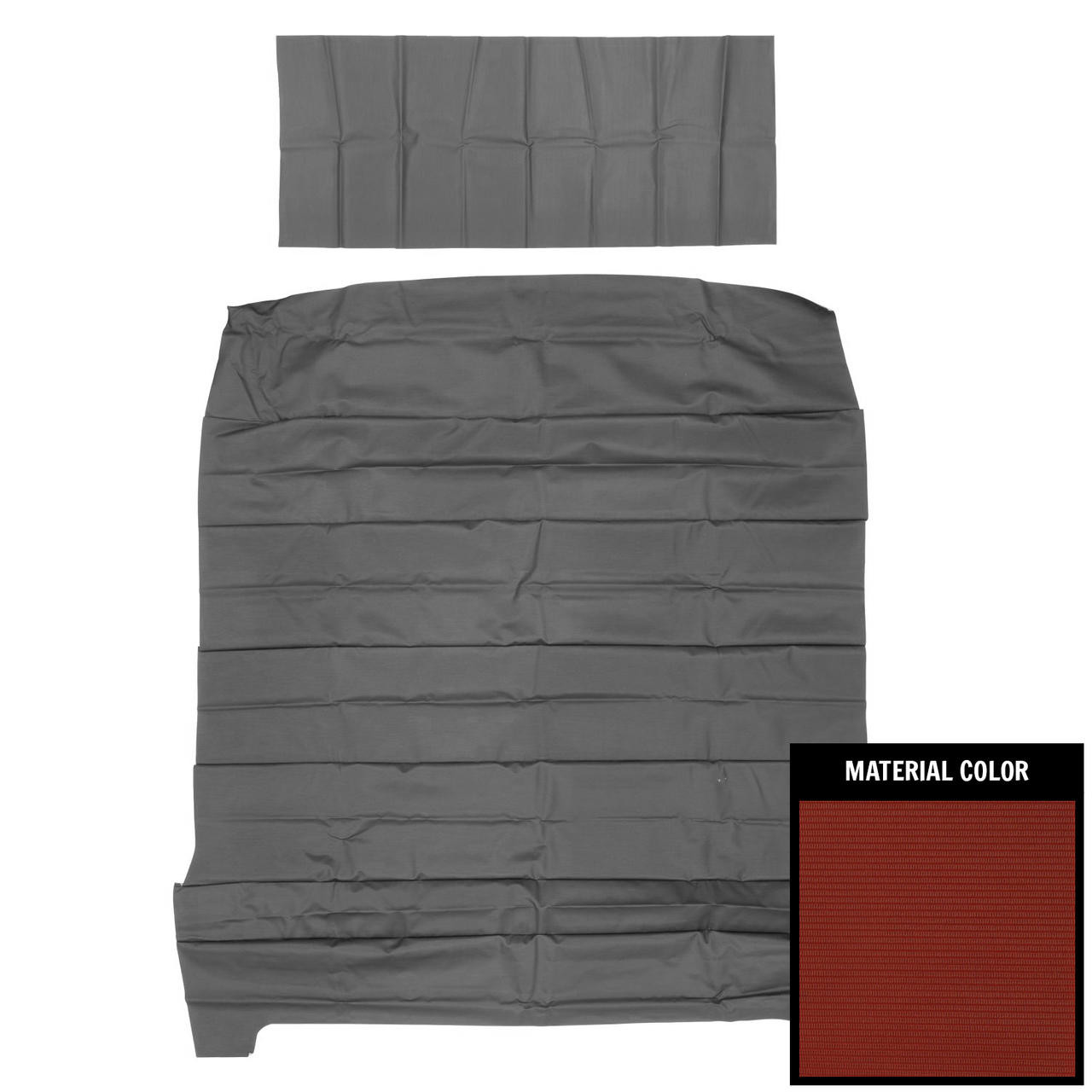 PUI Interiors 1968-1972 Chevrolet 4 Door Sedan Dark Red Ribbed Headliner - 68AH4D103R