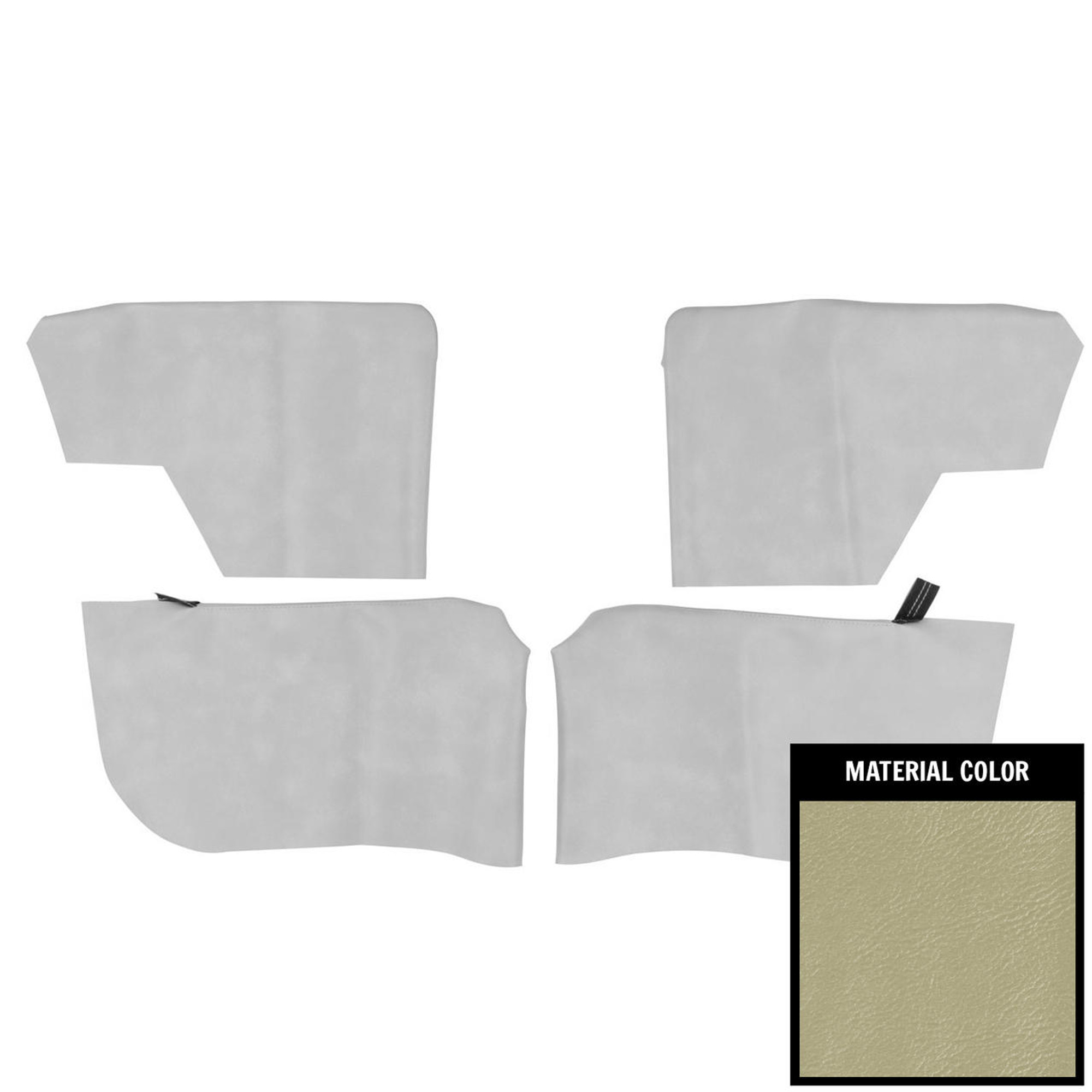 PUI Interiors 1969 Chevelle/GTO/Skylark Convertible Parchment Rear Armrest Covers - 68AR27