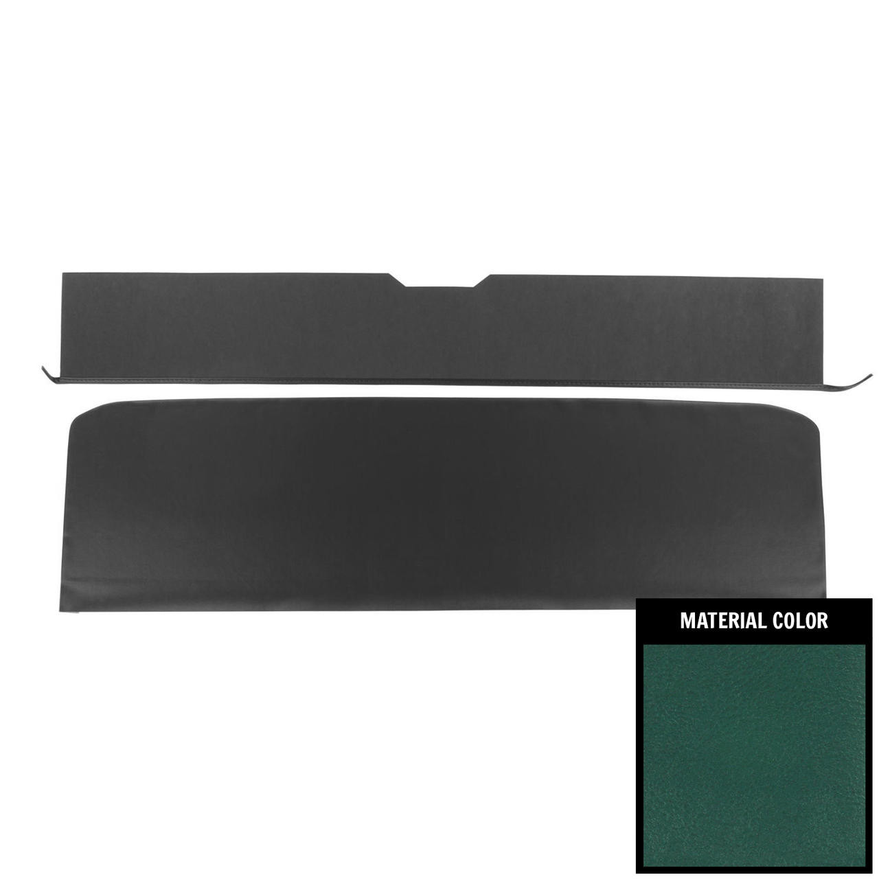 PUI Interiors 1968 Chevelle/GTO/Lemans/Cutlass/Skylark Convt Dark Aqua Rear Seat Trim Panels - 68AS04VB