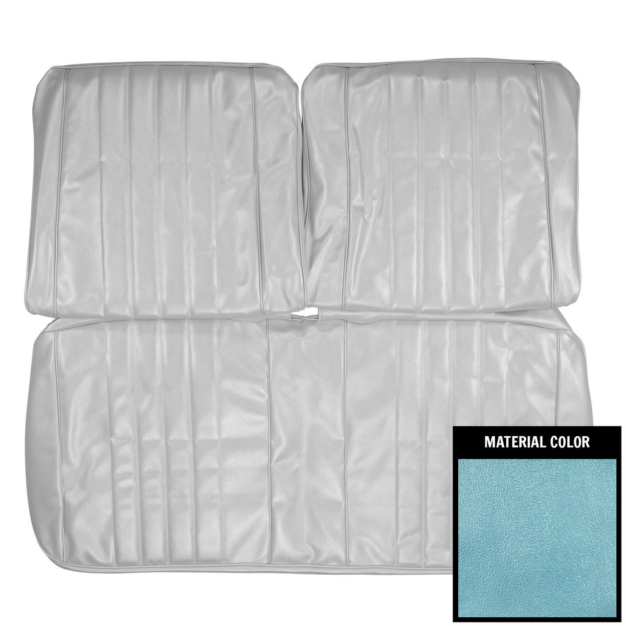 PUI Interiors 1968 Chevrolet Chevelle Light Blue Front Bench Seat Cover - 68AS12B