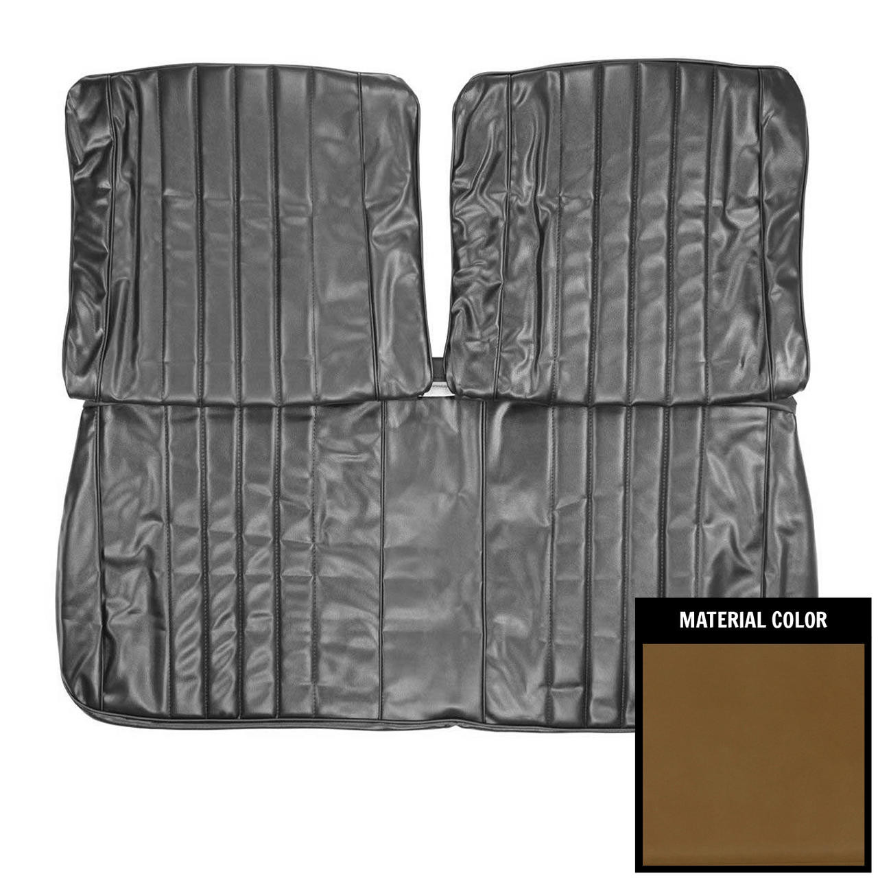 PUI Interiors 1968 Chevrolet Chevelle Saddle Front Bench Seat Cover - 68AS36B