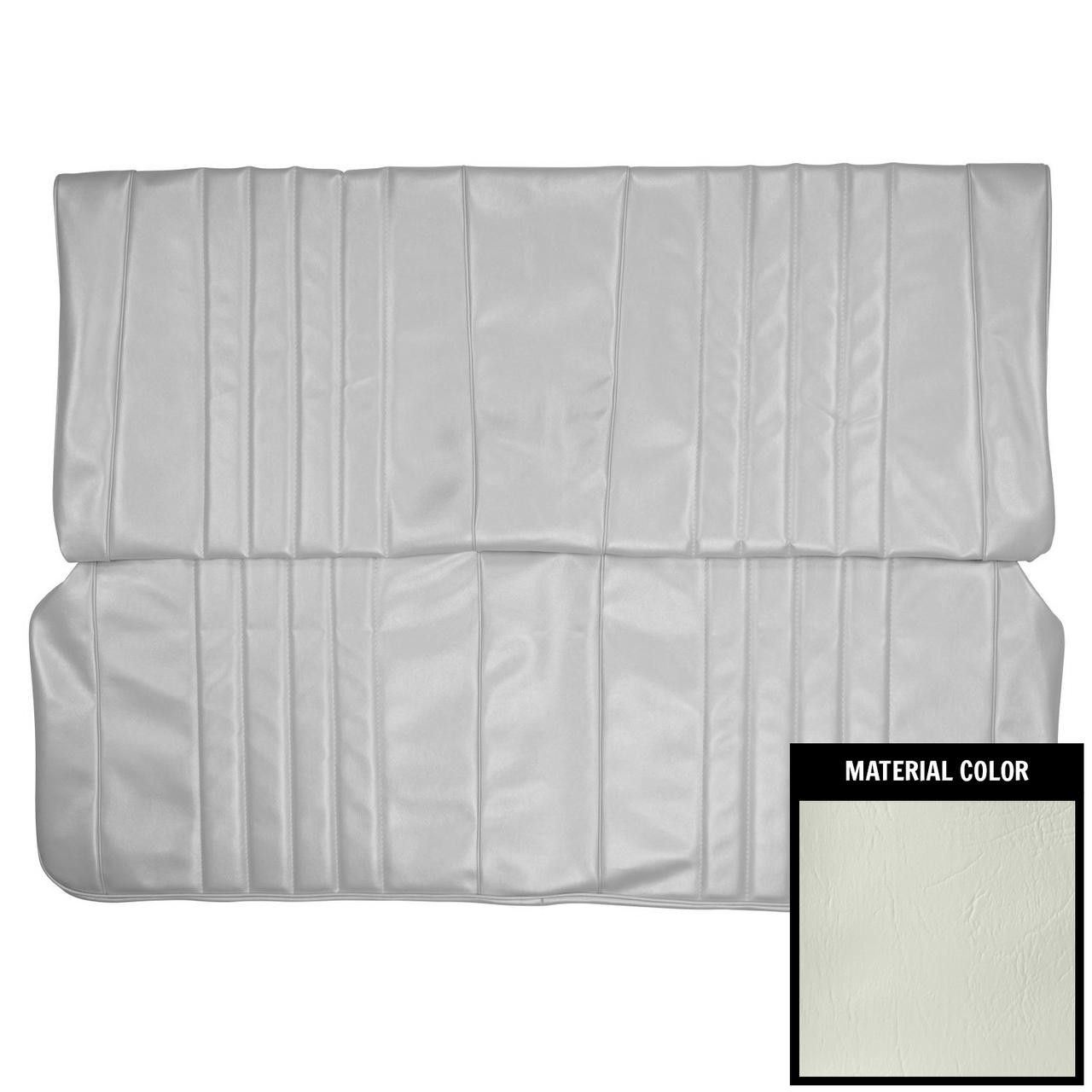 PUI Interiors 1968 Chevrolet Chevelle Hardtop White Rear Bench Seat Cover - 68AS37C