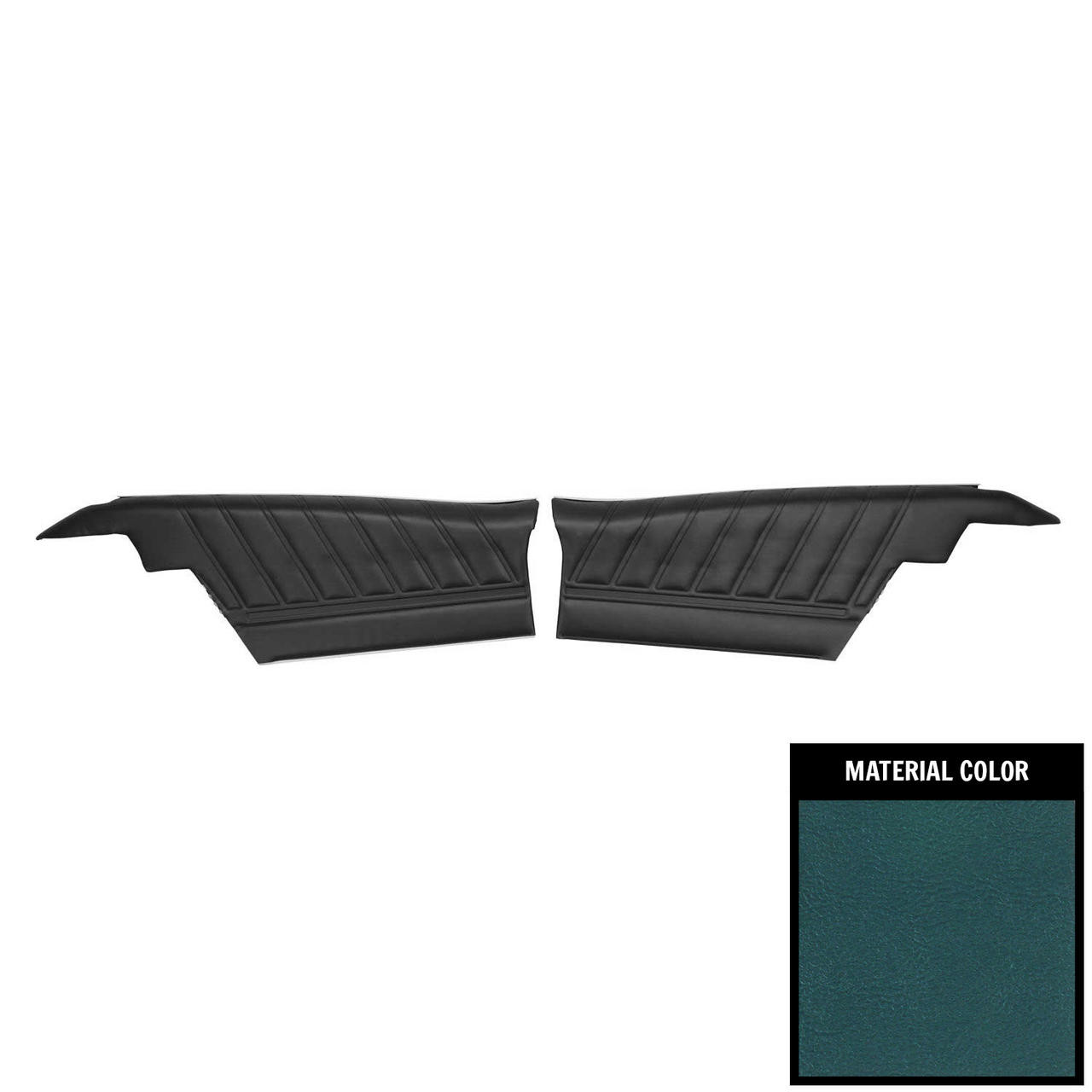 PUI Interiors 1968 Chevrolet Impala Hardtop Pre-Assembled Medium Blue Rear Door Panels - 68BD17C-P