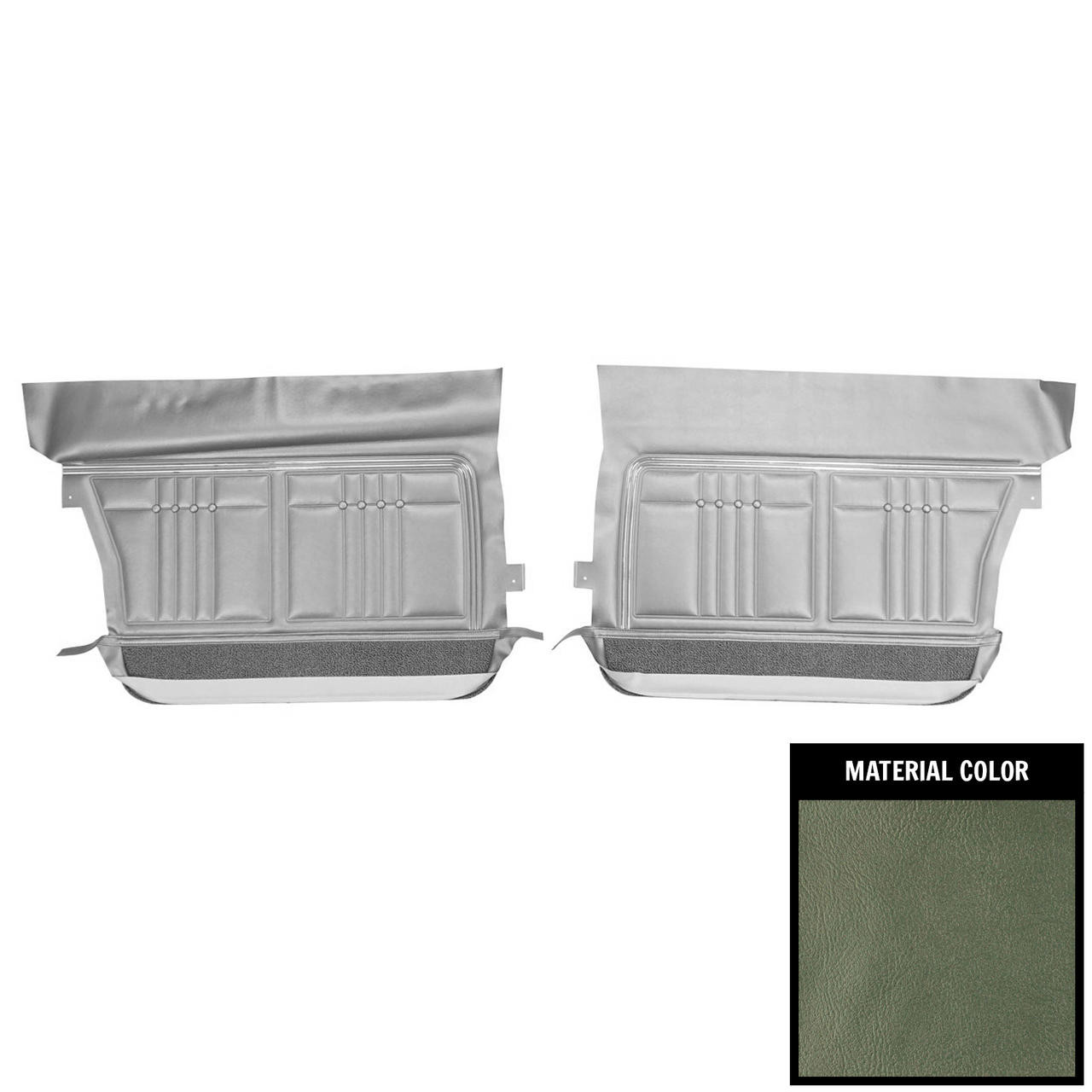 PUI Interiors 1968 Chevrolet Impala 4-Door Sedan/Hardtop/Wagon Aqua Front Door Panels - 68BD4D02