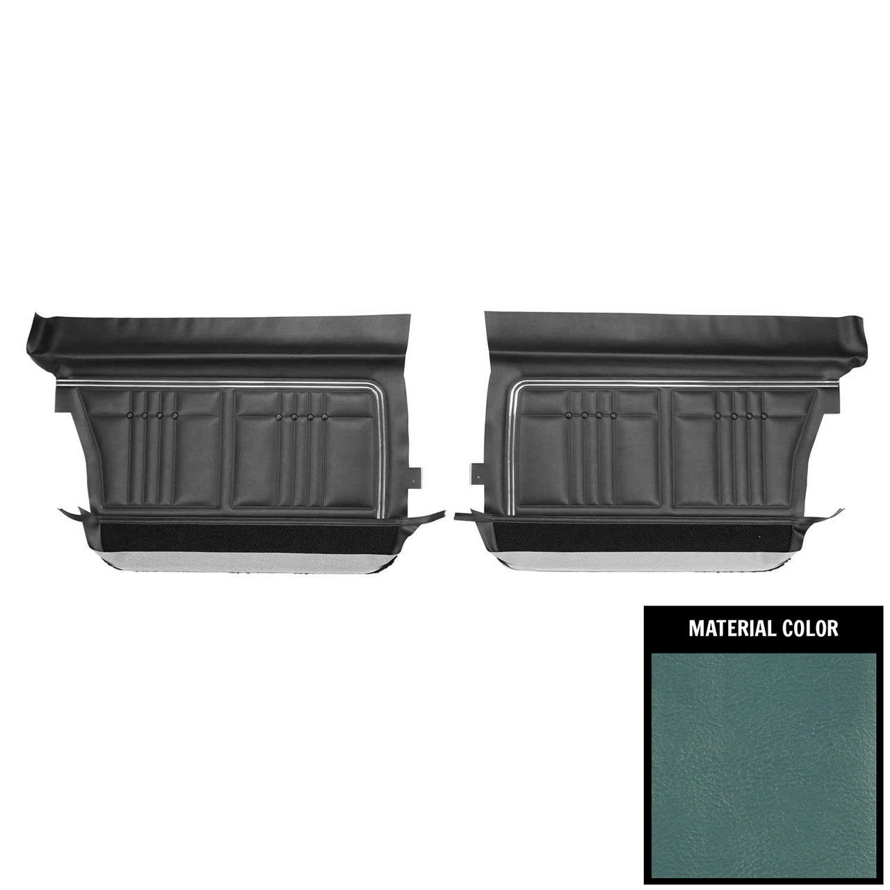 PUI Interiors 1968 Chevrolet Impala 4-Door Sedan/Hardtop/Wagon Light Blue Front Door Panels - 68BD4D12