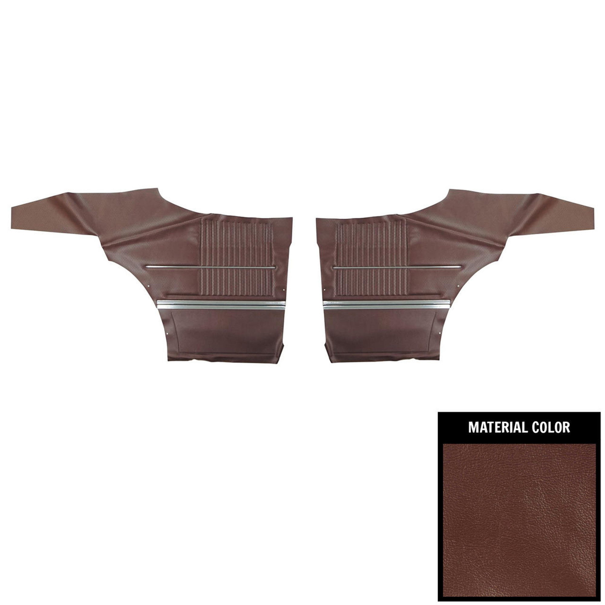 PUI Interiors 1968 Oldsmobile Cutlass Holiday S Hardtop Maroon Rear Door Panels - 68CD01C