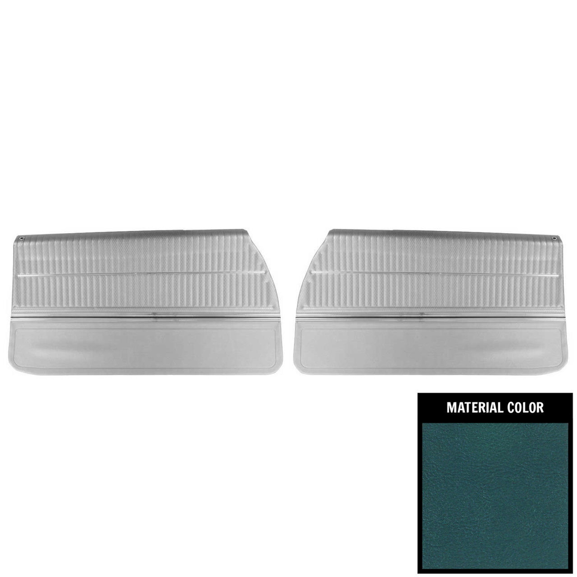 PUI Interiors 1968 Oldsmobile Cutlass Holiday/ S Pre-Assembled Medium Blue Front Door Panels - 68CD17-P