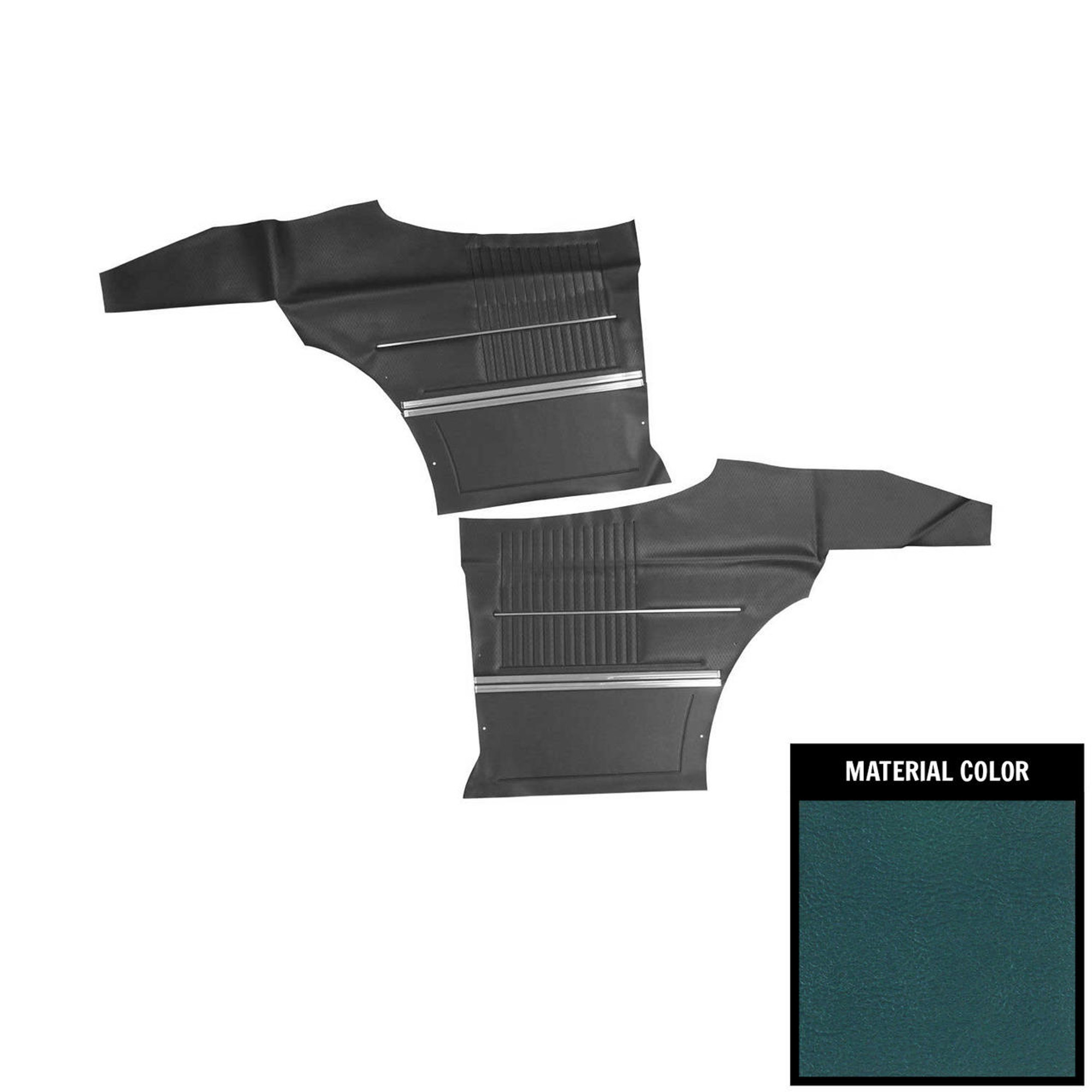 PUI Interiors 1968 Oldsmobile Cutlass S/Holiday Hardtop Blue Rear Door Panels - 68CD17C