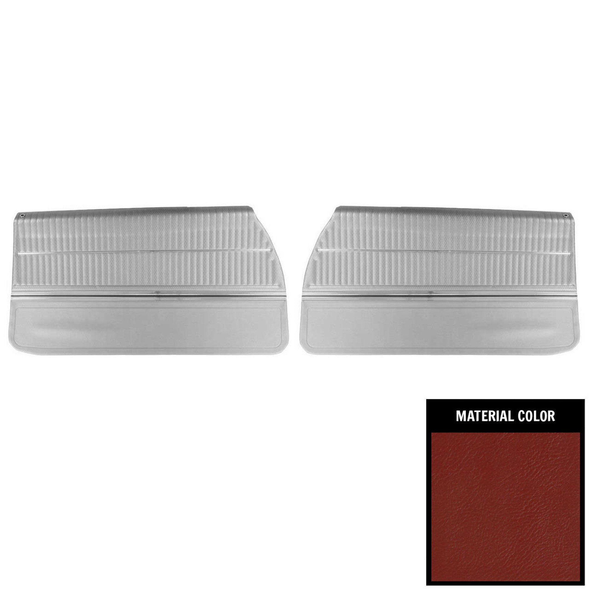 PUI Interiors 1968 Oldsmobile Cutlass Holiday/ S Pre-Assembled Red Front Door Panels - 68CD30-P