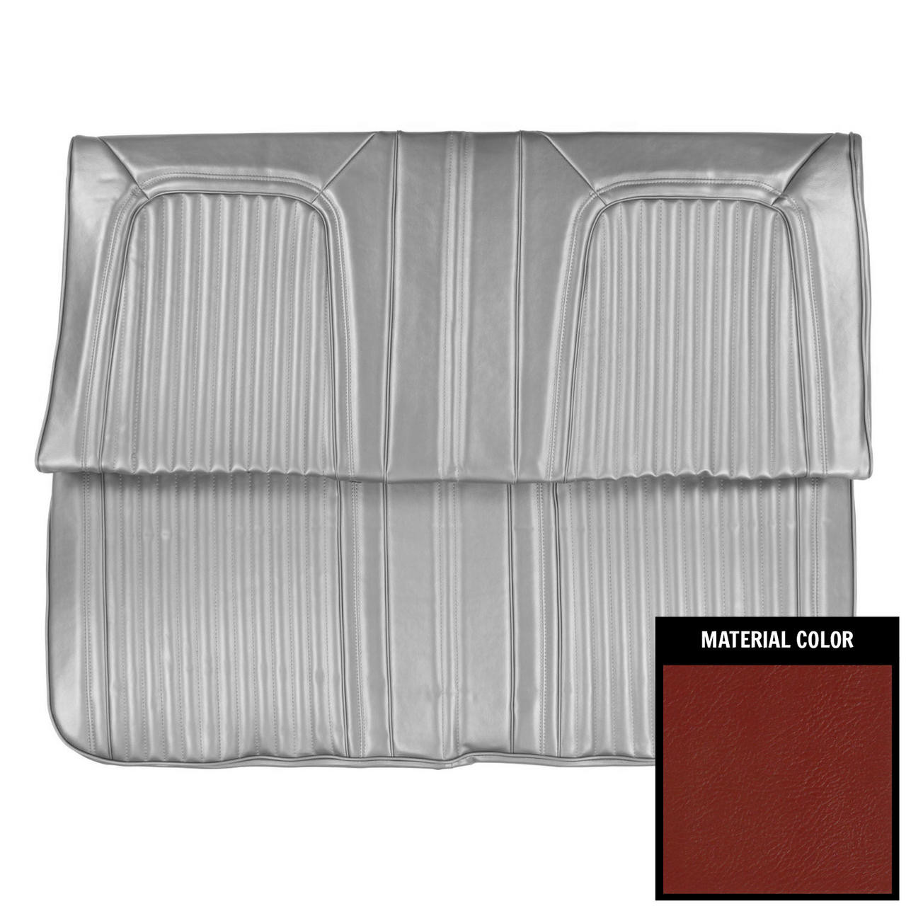 PUI Interiors 1968 Oldsmobile Cutlass Supreme Hardtop Red Rear Bench Seat Cover - 68CS30C-1