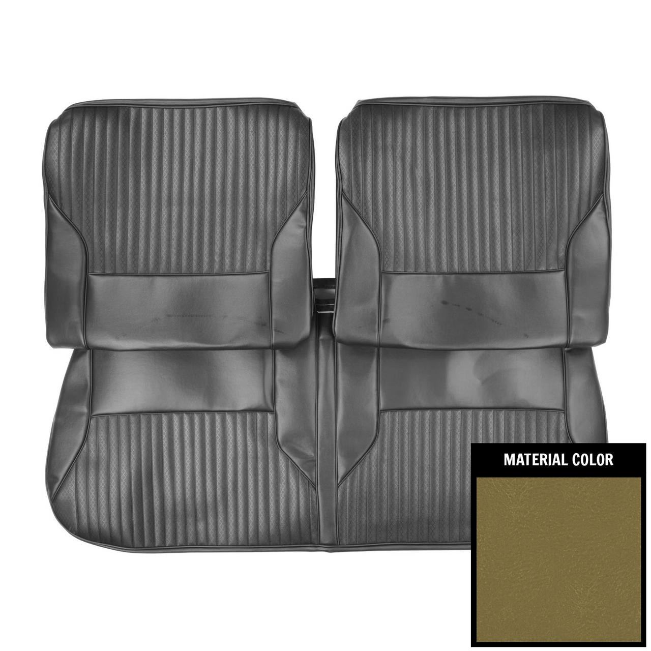 PUI Interiors 1968 Oldsmobile Cutlass Holiday/S Ivy Gold Front Bench Seat Cover - 68CS46B